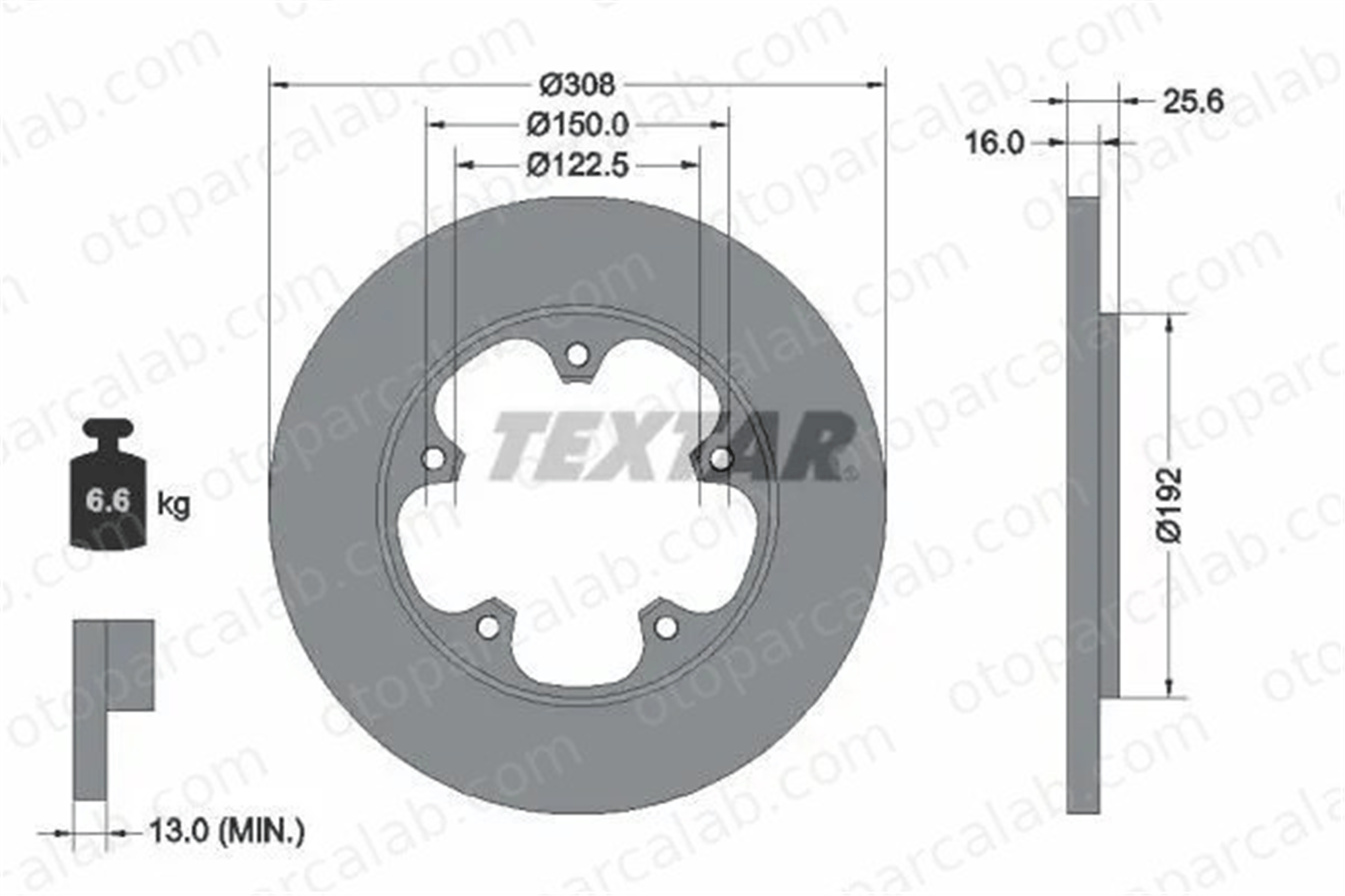 MARGO 2210030 Fren Disk Ayna Arka Sağ ve Sol FORD TRANSIT V363 Panelvan/Van TRANSIT V363 Platform şasi 2226519 1815599