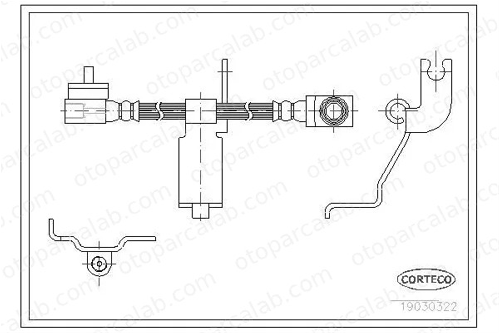 MARGO 2730041 Fren Hortumu Ön Sol FORD TRANSIT Panelvan/Van TRANSIT Platform şasi 4447739 4041434
