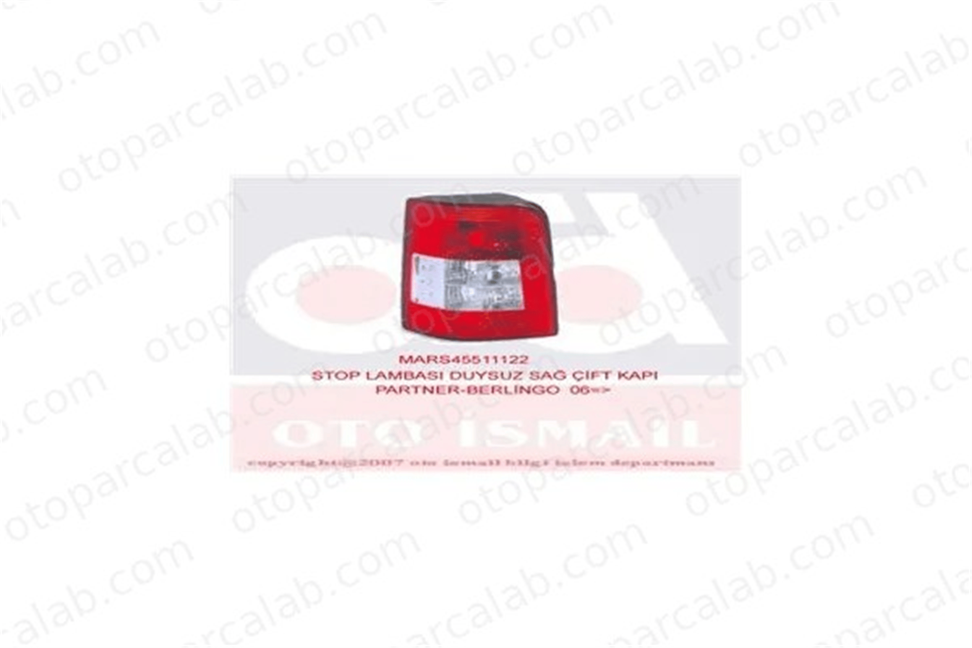 MARS 511122 Stop Lambası Sağ CITROËN BERLINGO / BERLINGO FIRST MPV BERLINGO / BERLINGO FIRST Kasa/büyük limuzin 6351CX 6351Y8Z0