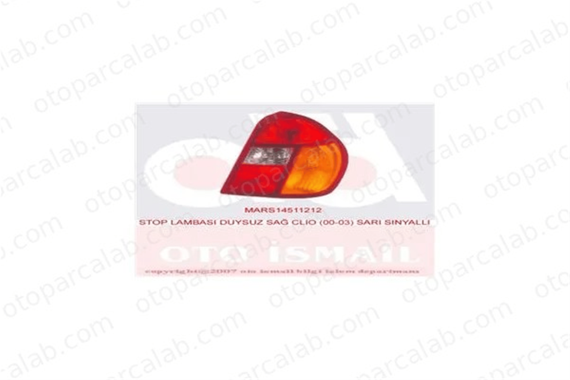 MARS 511212 Stop Lambası Sağ RENAULT THALIA I CLIO II Kasa/eğik arka 7700433744 7700433751