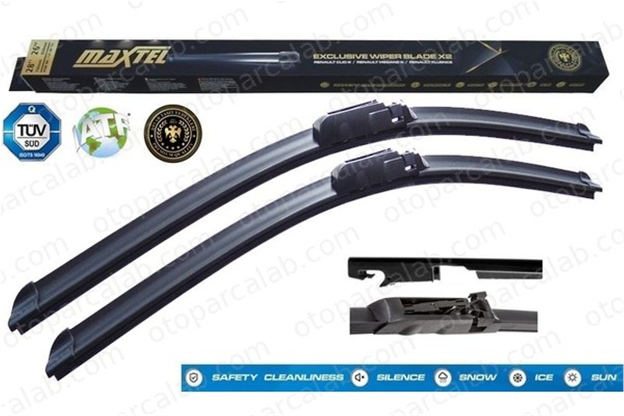 MAXTEL 12122454 Silecek Süpürgesi Ön Muz Tip 650/650 mm - 26/26 inç BMW 5 5 Touring 5P0955425F 5P0955425G