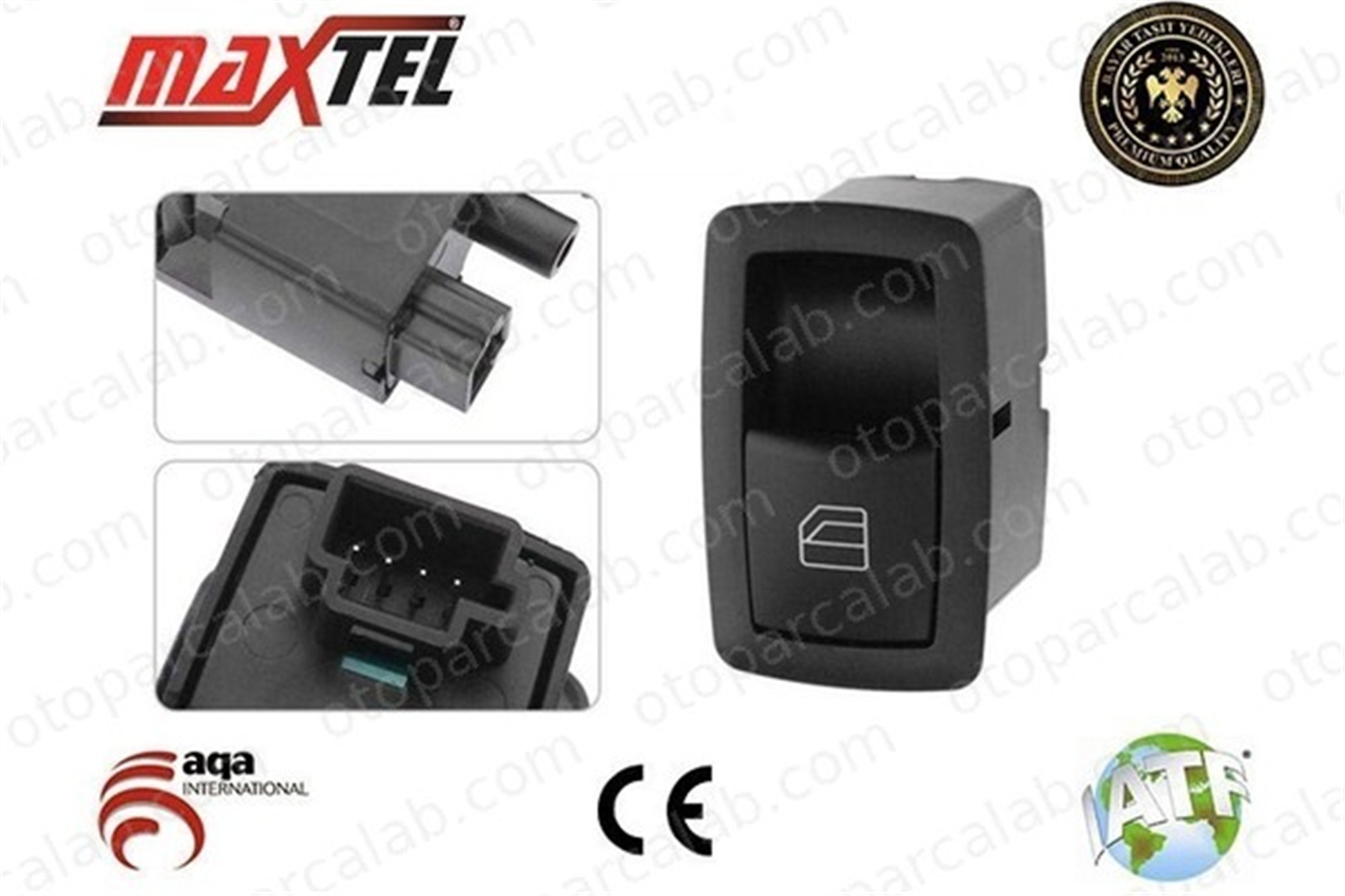 MAXTEL 18208510 Cam Açma Düğmesi Ön Sağ MERCEDES-BENZ A-SERISI B-SERISI Sports Tourer 2518200510 A2518200510