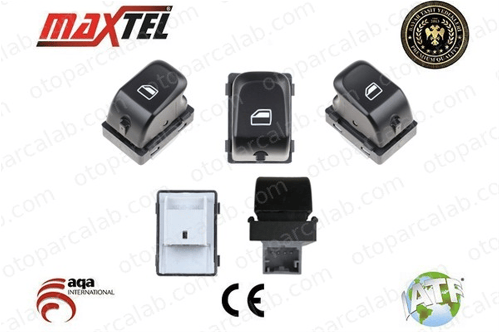 MAXTEL 18231130 Cam Açma Düğmesi Ön Sağ AUDI A4 B8 Avant A5 Cabrio 8K0959855 8E0959855V10