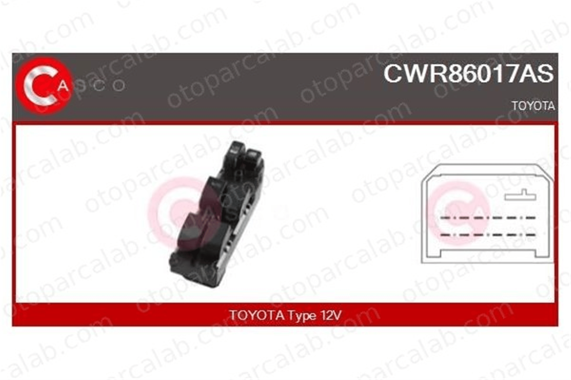 MCAR AN-1876 Cam Açma Düğmesi Ön Sol TOYOTA CAMRY Sedan 8482033230 8482001021