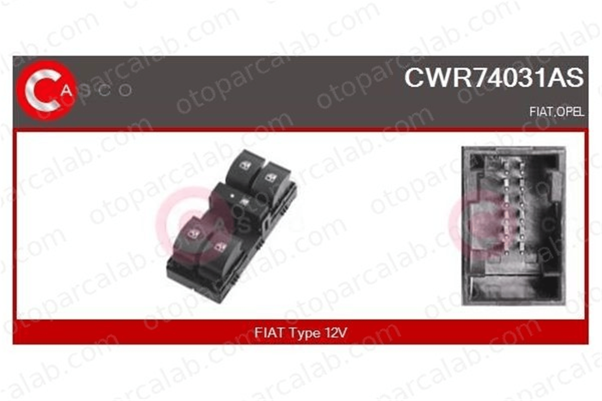 MCAR AN-242 Cam Açma Düğmesi Ön Sol FIAT DOBLO Cargo DOBLO Minibüs/Otobüs 735498686