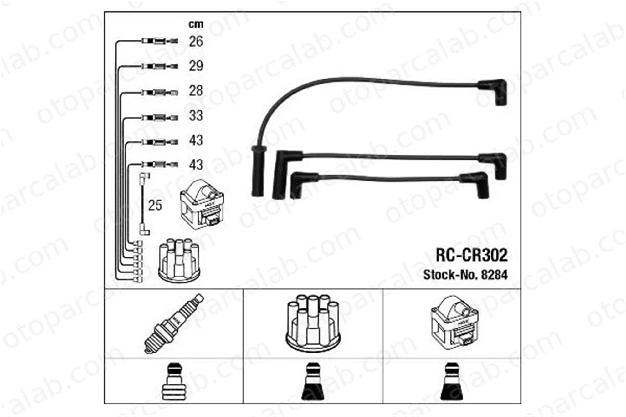 MGA 35258 Buji Kablosu JEEP GRAND CHEROKEE I CHEROKEE 5017059AA 05017059AA
