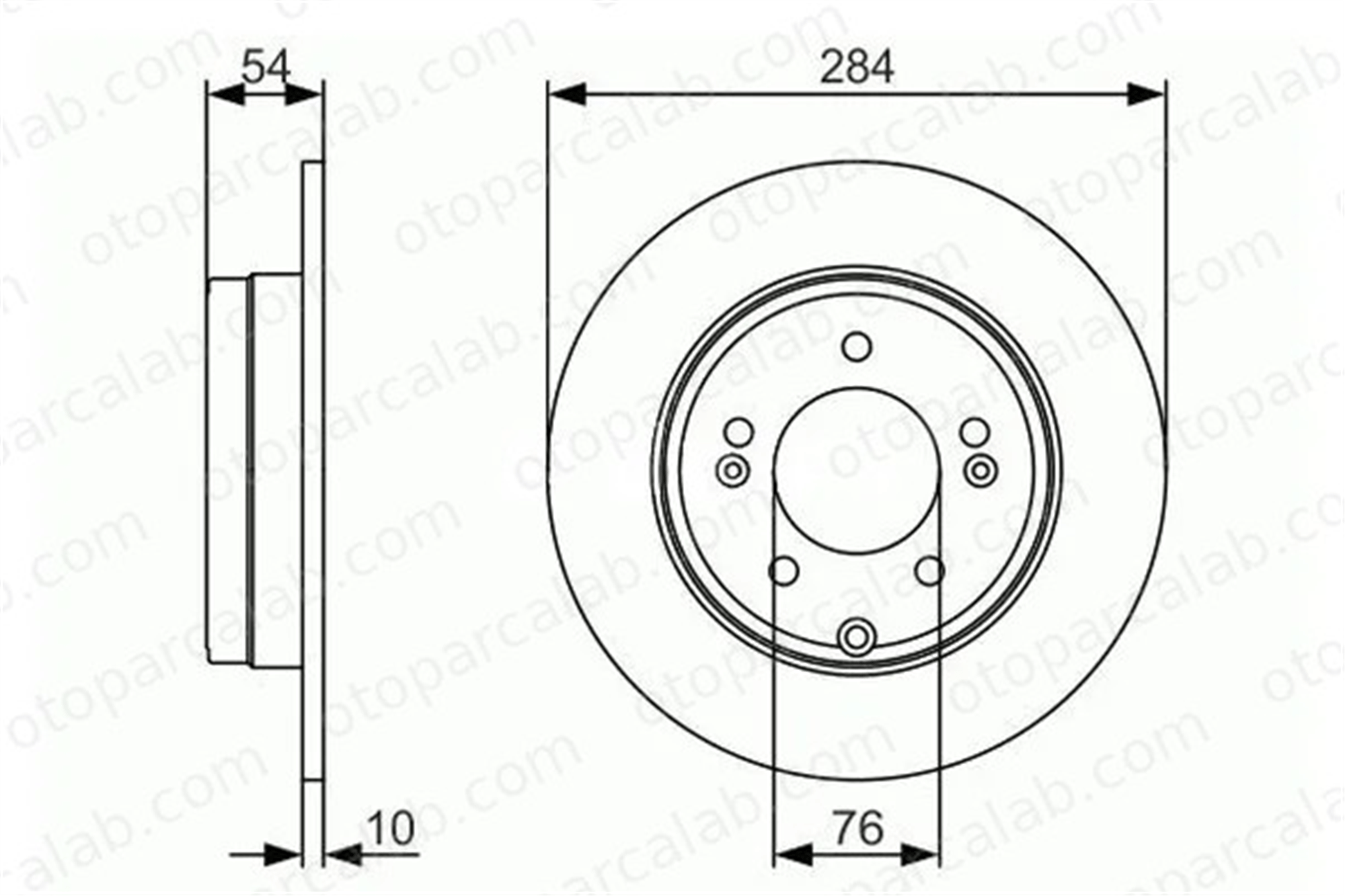 MGA 50392 Fren Disk Ayna Arka Sağ ve Sol HYUNDAI SONATA V GRANDEUR 584113K110 584113K100