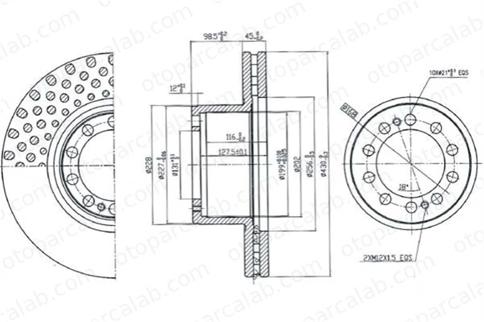 MGA 50466 Fren Disk Ayna Ön Sağ ve Sol MERCEDES-BENZ AXOR 2 ACTROS MP2 / MP3 9434210312 A9434210312