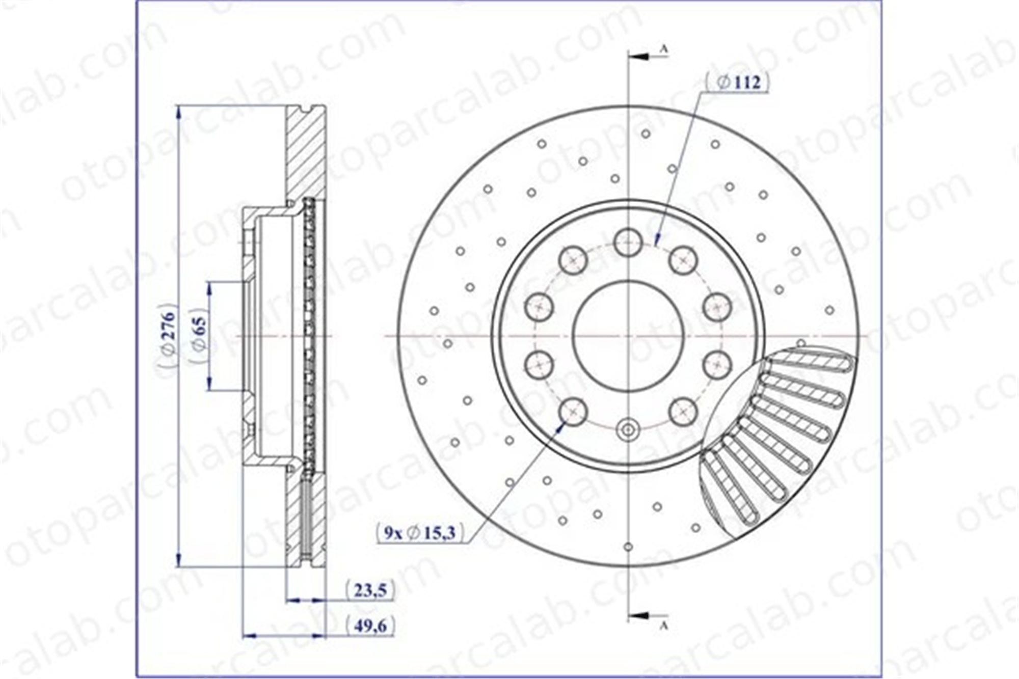 MGA 50469PC Fren Disk Ayna Ön Sağ ve Sol VW GOLF SPORTSVAN VII GOLF VII 5Q0615301A 5Q0615301E