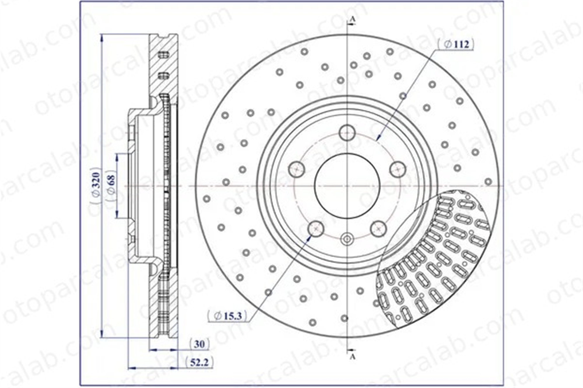 MGA 50553PC Fren Disk Ayna Ön Sağ ve Sol AUDI A4 B8 Avant A4 B8 8R0615301F 8R0615301