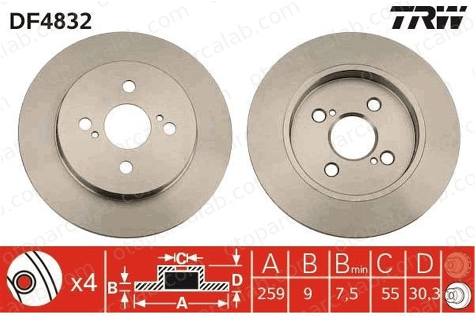 MGA 50717 Fren Disk Ayna Arka Sağ ve Sol TOYOTA IQ YARIS 4243152080 424310D110