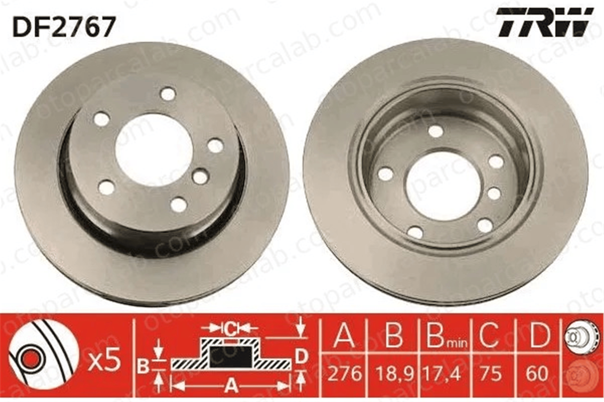 MGA 50782 Fren Disk Ayna Arka Sağ ve Sol BMW 3 3 Touring 34216864903 1162315