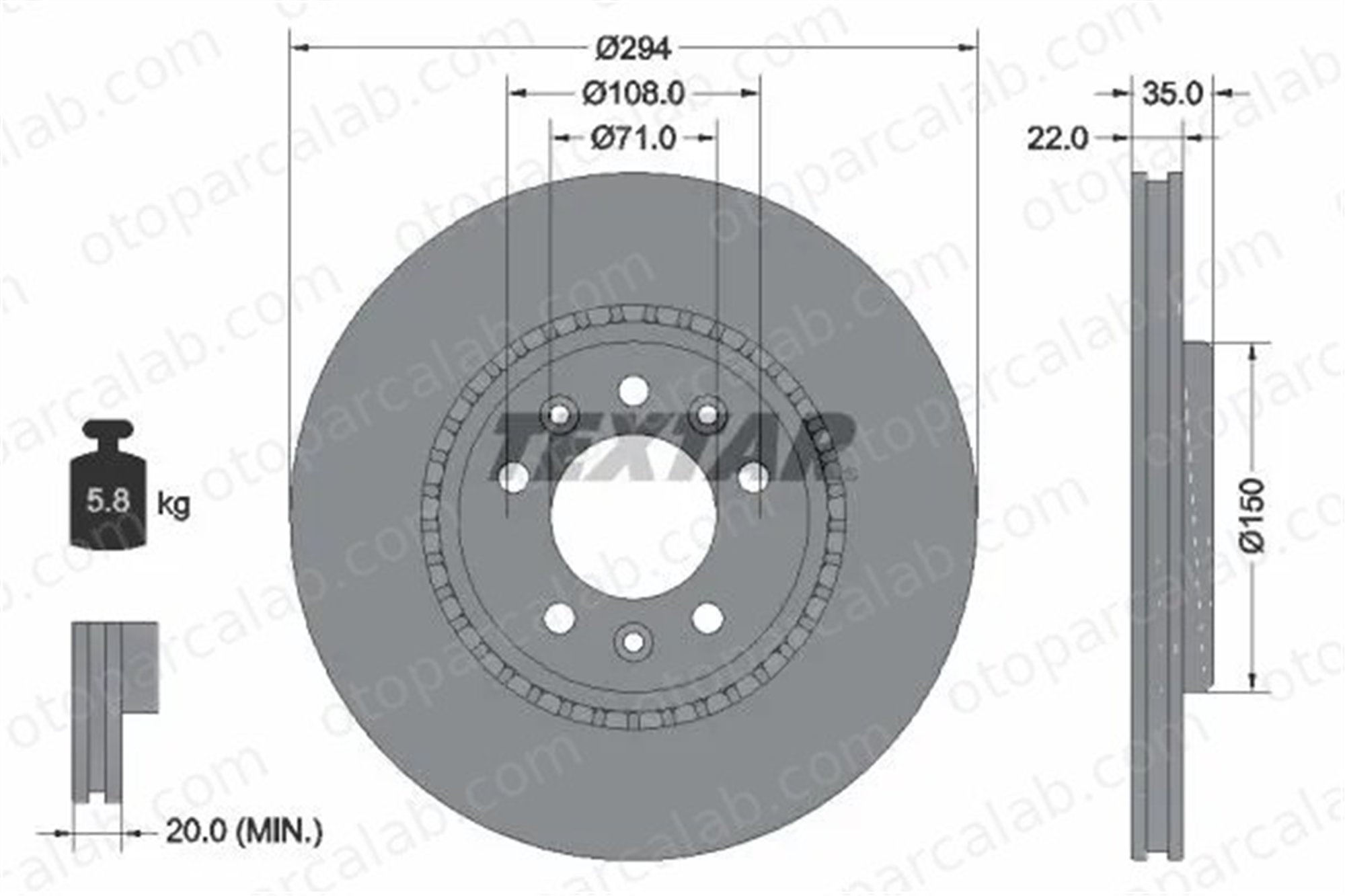 MGA 50784 Fren Disk Ayna Arka Sağ ve Sol CITROËN SPACETOURER Minibüs/Otobüs JUMPY Panelvan/Van 1616394580 SU001A6135