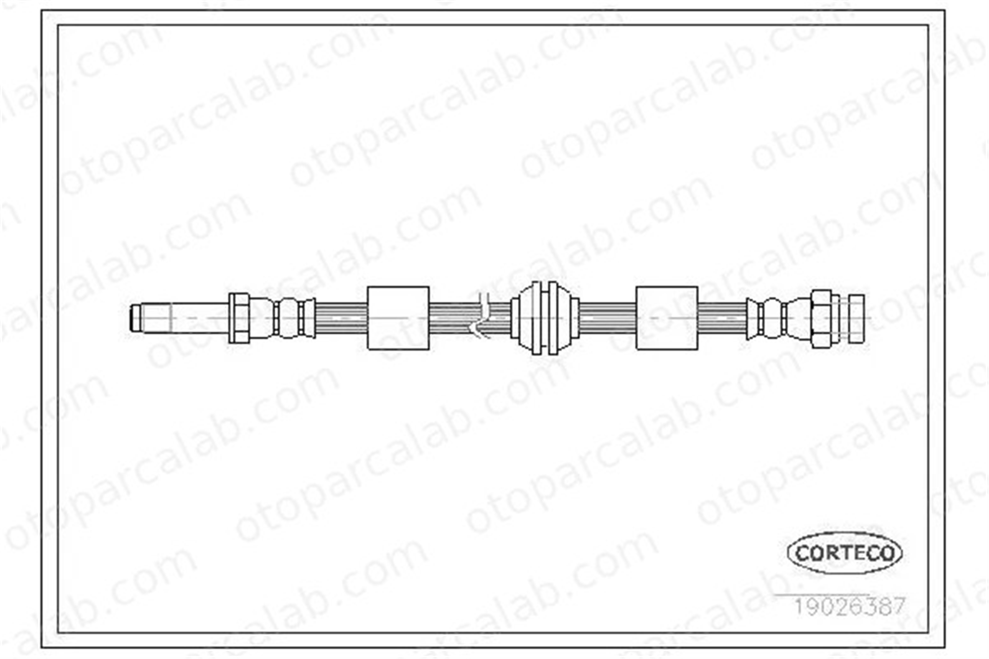 MGA 511162 Fren Hortumu Ön Sağ veya Sol VW SHARAN FORD GALAXY I 95VW2078AE 7M0611701D