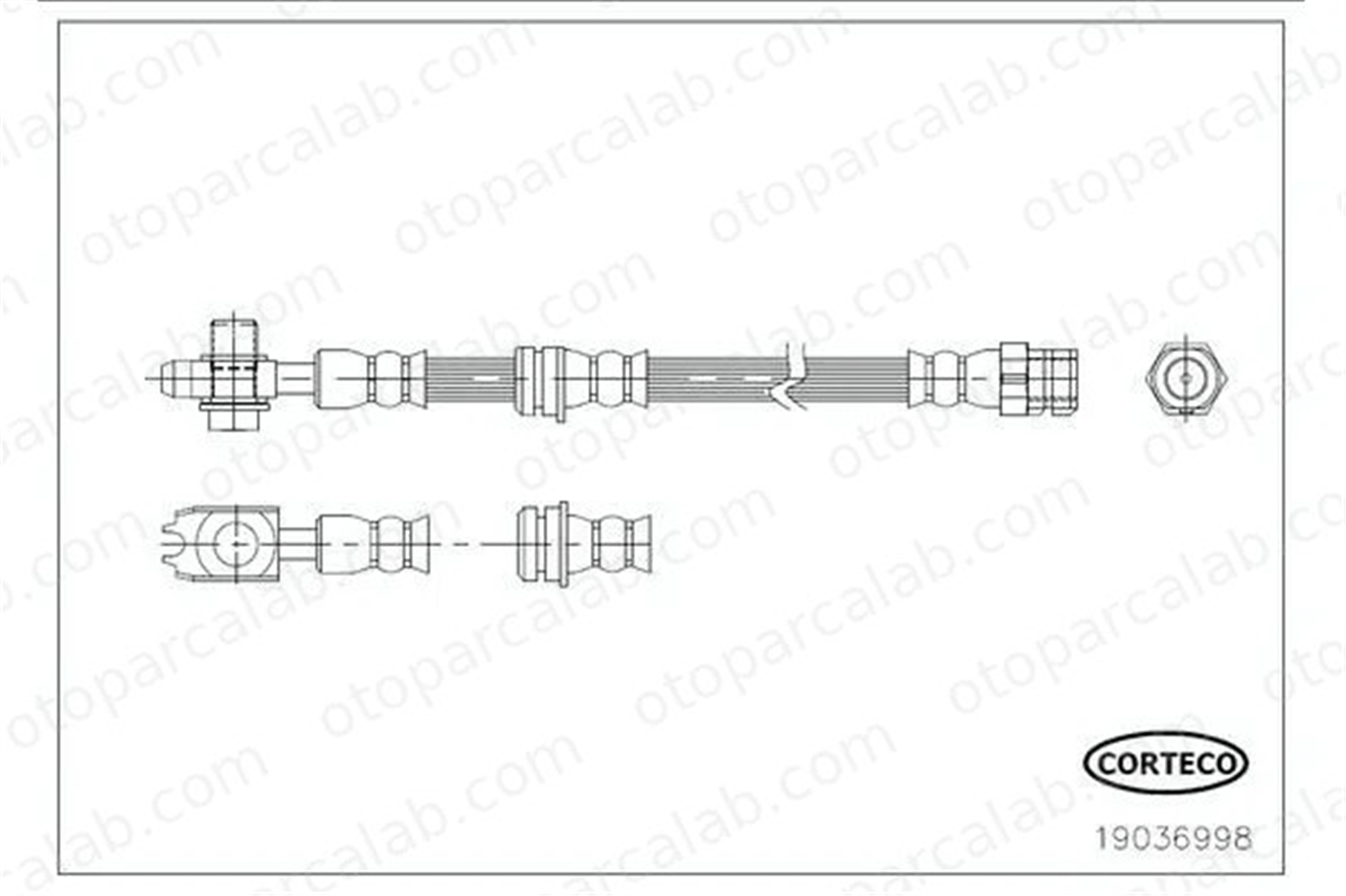 MGA 511265 Fren Hortumu Ön Sağ veya Sol VW TIGUAN AUDI Q3 5N0611701A