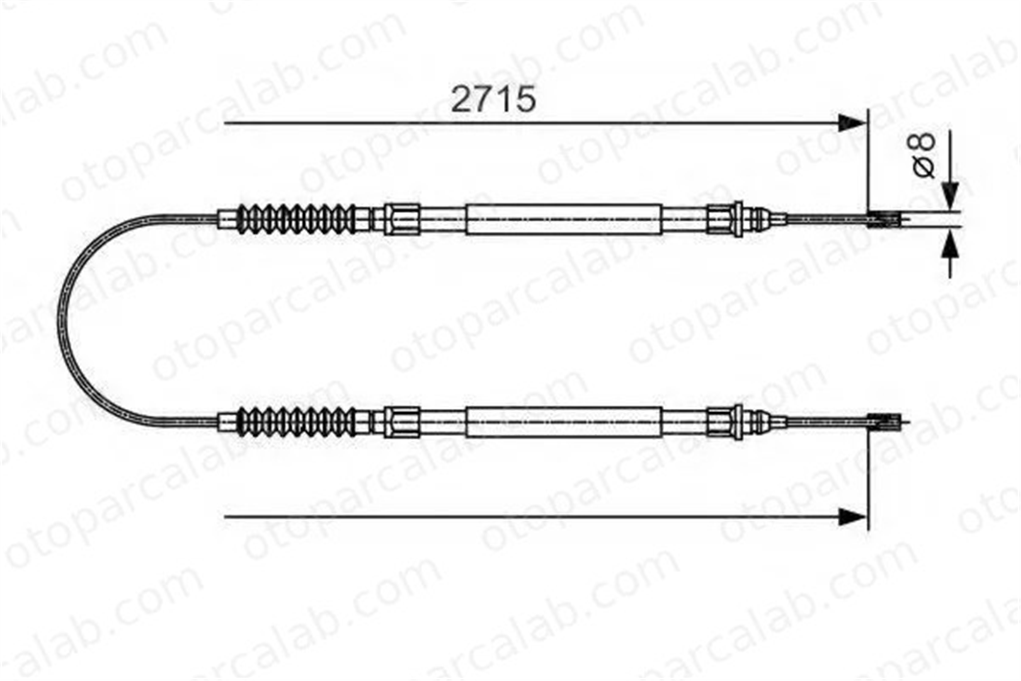 MGA 53171 El Fren Teli Arka Sağ veya Sol CITROËN JUMPER Panelvan/Van FIAT DUCATO Minibüs/Otobüs 4745W5 1329845080