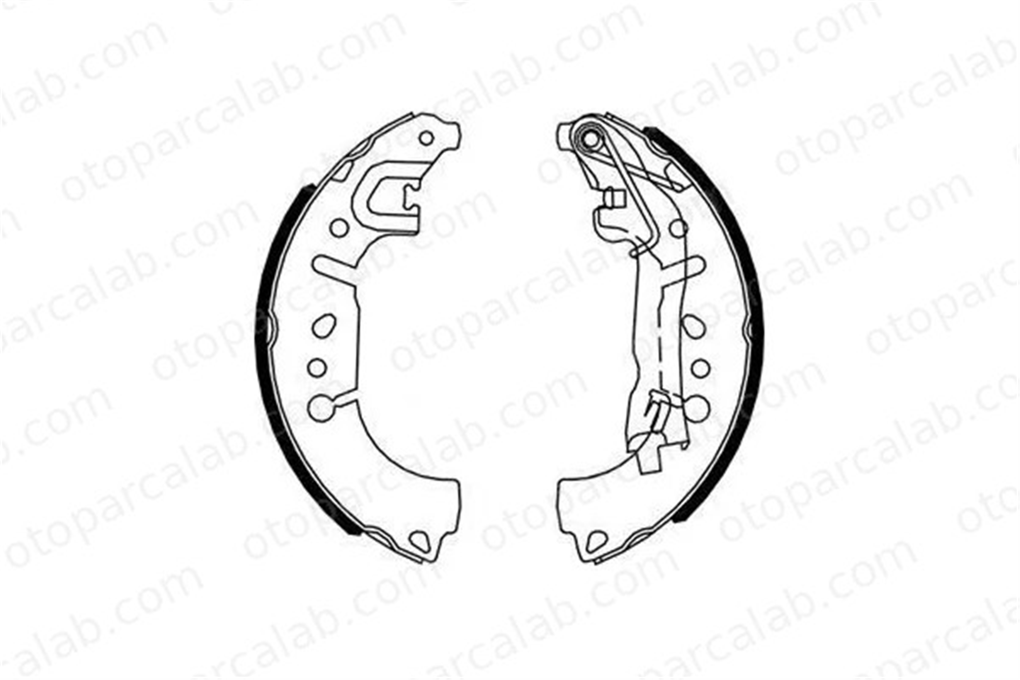 MGA 54250 Fren Pabuçlu Balata Arka FIAT TIPO Hatchback TIPO Station wagon 7736709 77367099