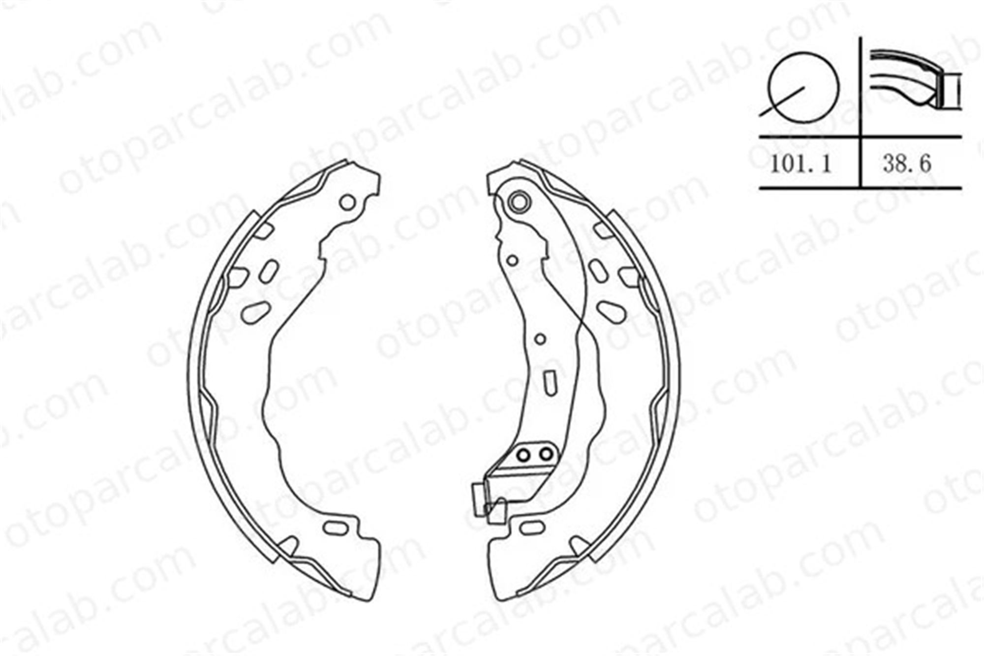 MGA 54315 Fren Pabuçlu Balata Arka RENAULT CLIO II PEUGEOT 208 I 1606631180 1609066080