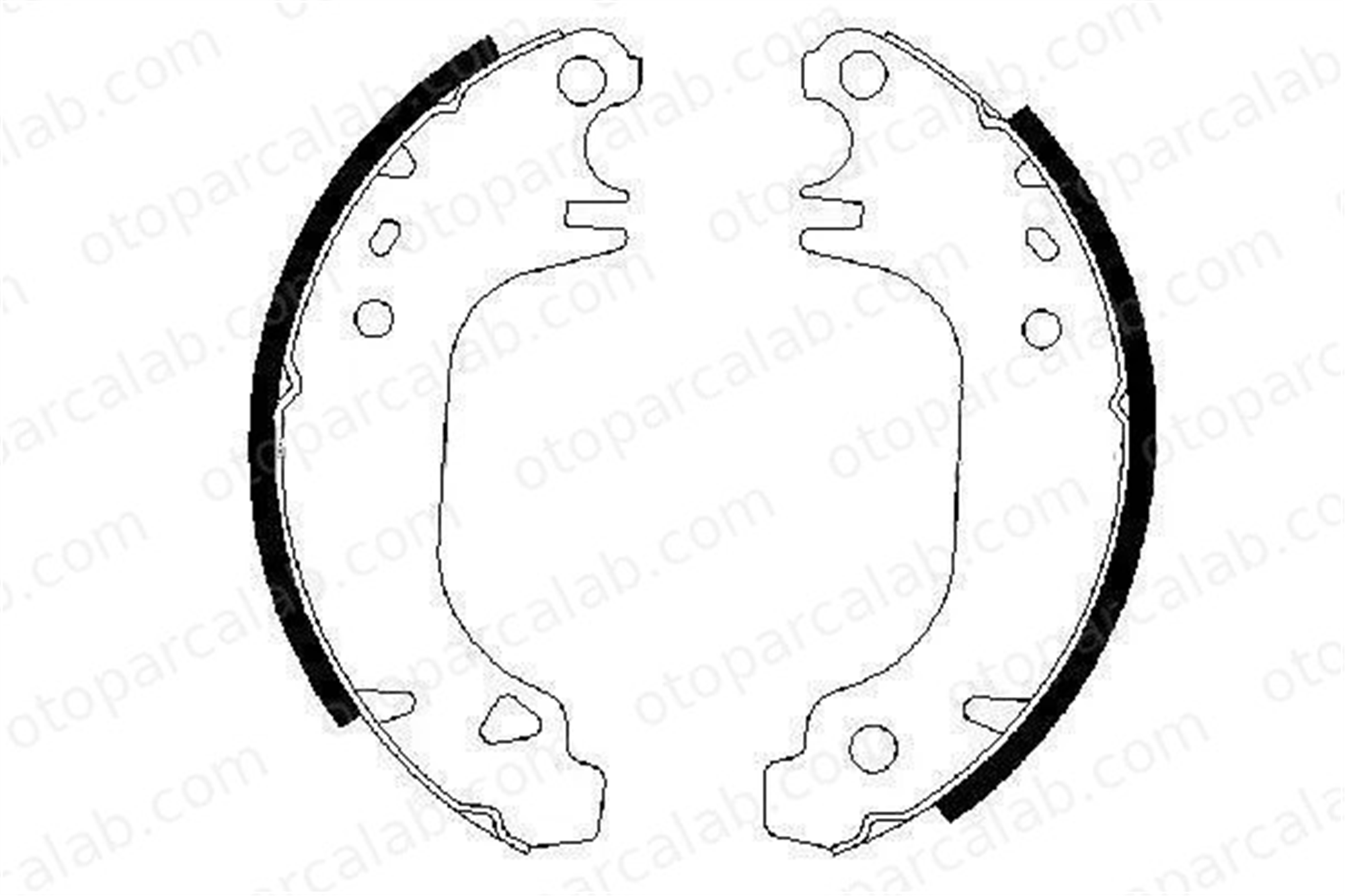 MGA 54600 Fren Pabuçlu Balata Arka PEUGEOT 309 I RENAULT 11 7701202287 424143