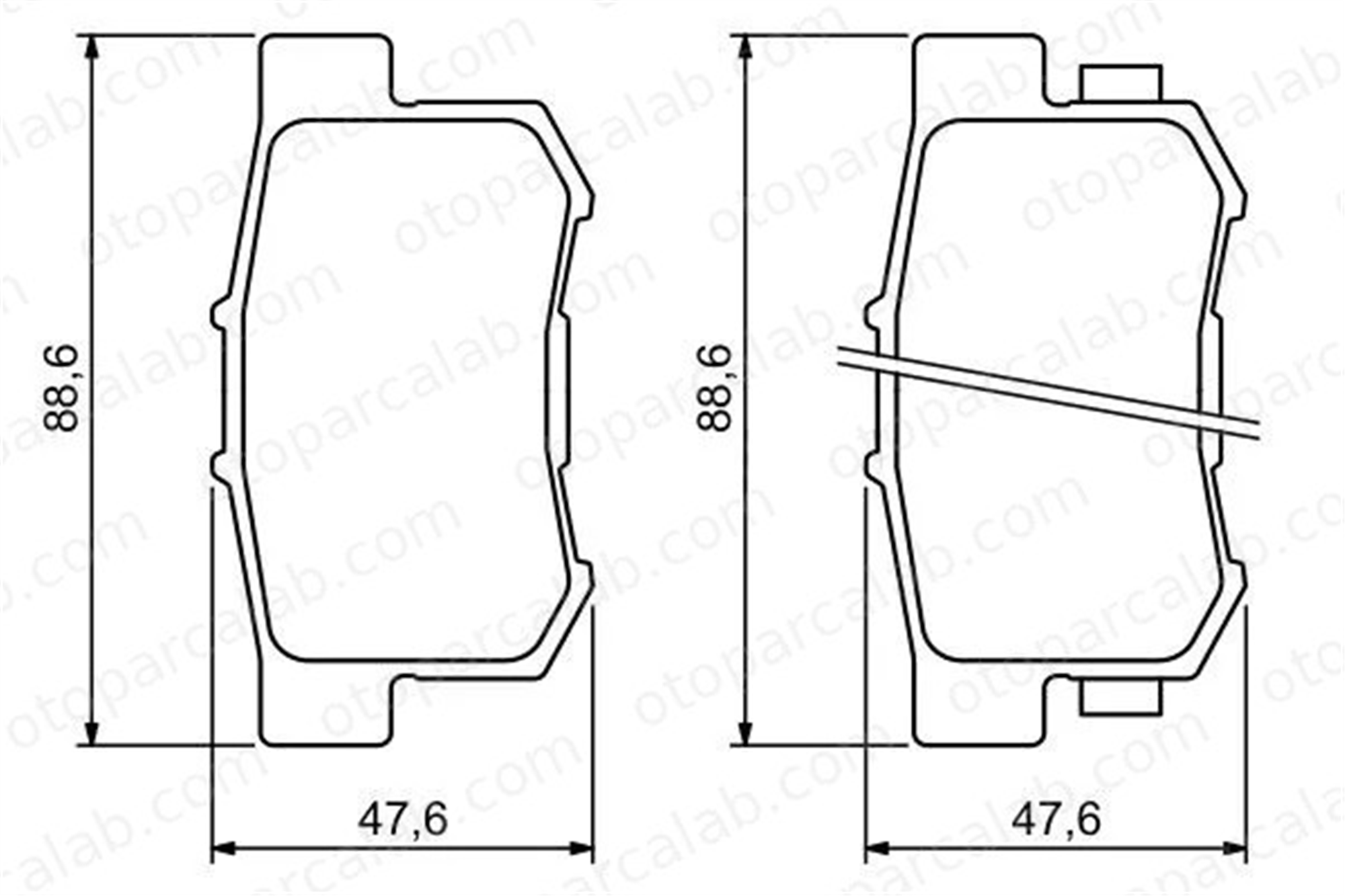 MGA 55326 Fren Disk Balata Arka SUZUKI SX4 FIAT SEDICI 43022SY8A01 43022S5AJ01