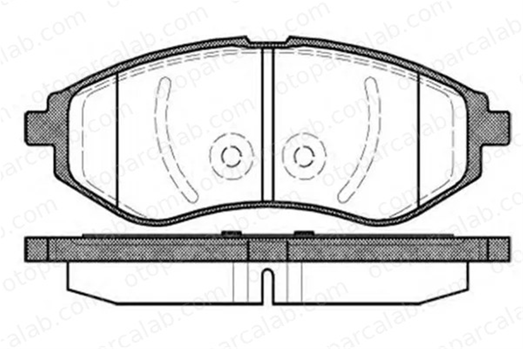 MGA 55332 Fren Disk Balata Ön CHEVROLET AVEO / KALOS Hatchback AVEO / KALOS Sedan 96534653 96566892