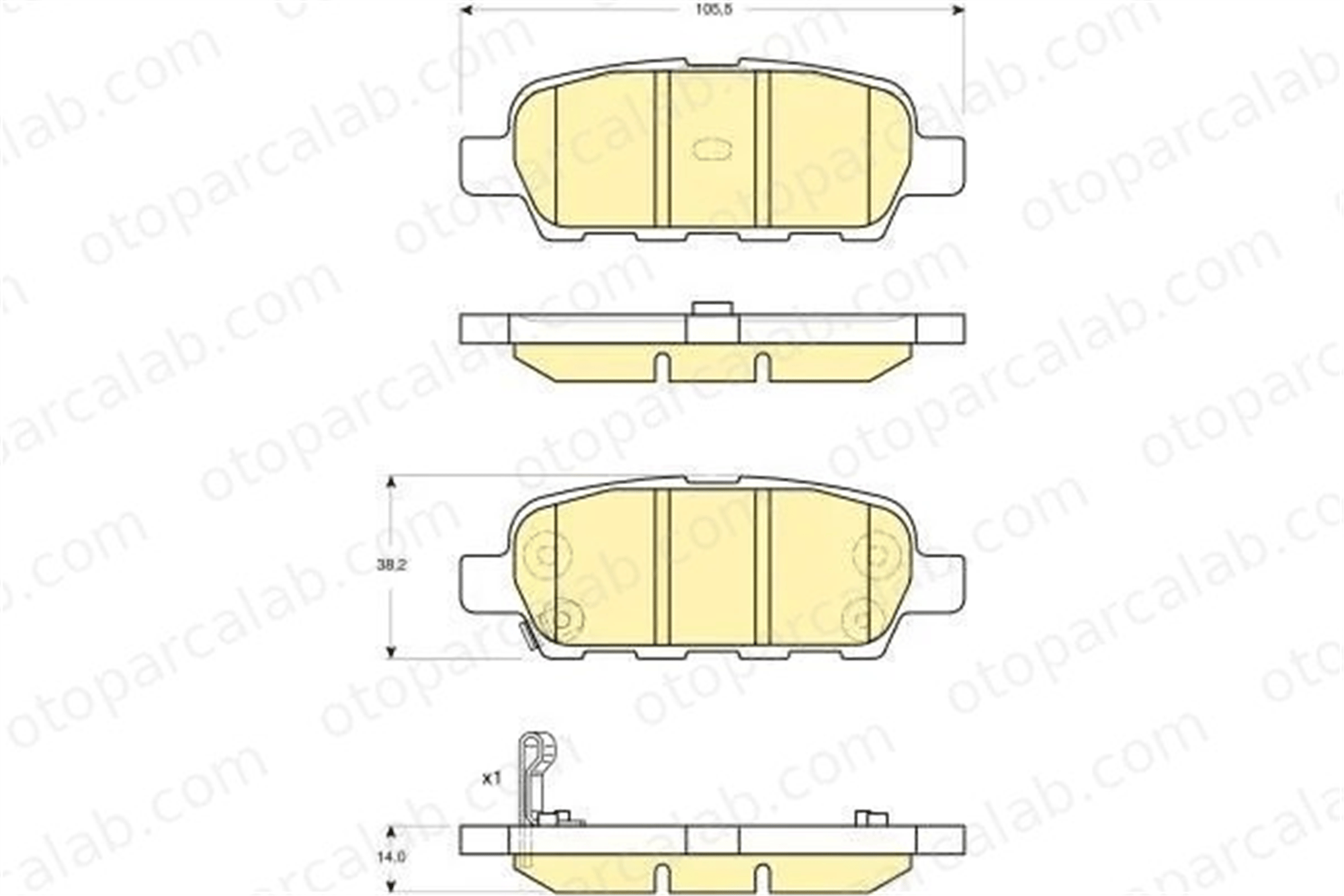MGA 55416 Fren Disk Balata Arka NISSAN JUKE QASHQAI / QASHQAI +2 I 440608H385 44060AM485