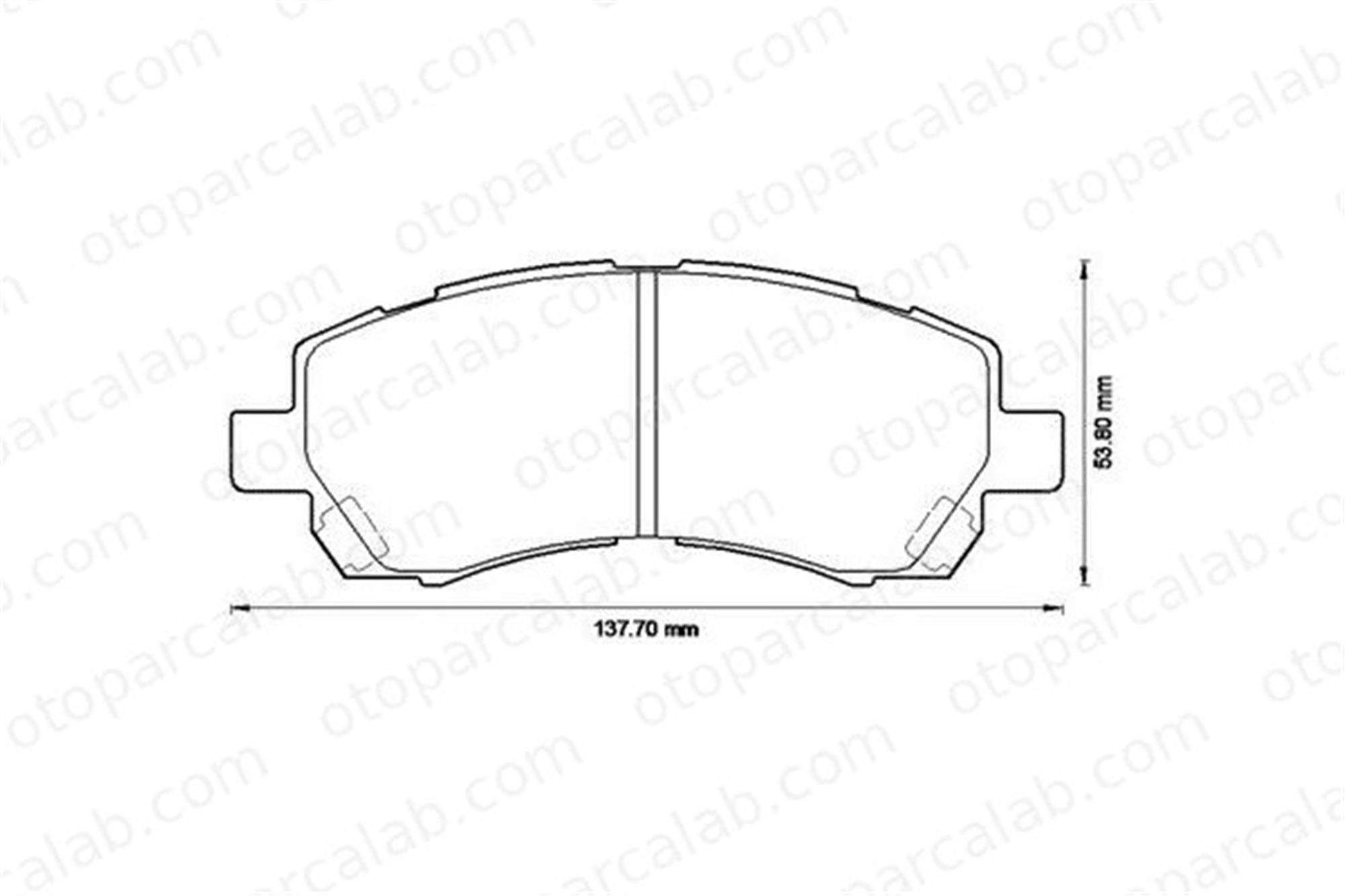 MGA 55418 Fren Disk Balata Ön SUBARU IMPREZA Sedan IMPREZA Station wagon 26296AC010 26296AC000