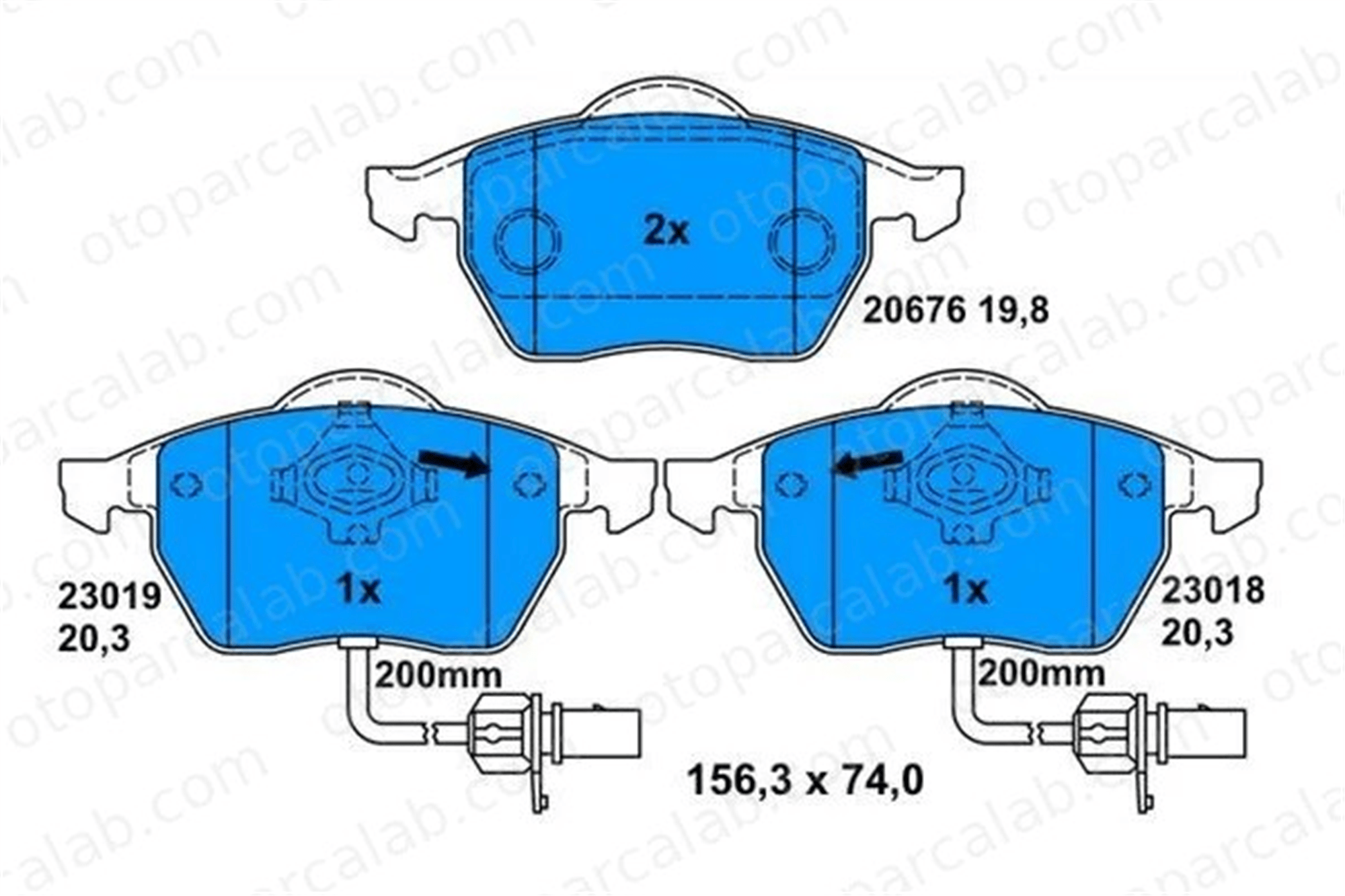 MGA 55548 Fren Disk Balata Ön AUDI A6 C5 Avant A6 C5 8E0698151K 3BD698151