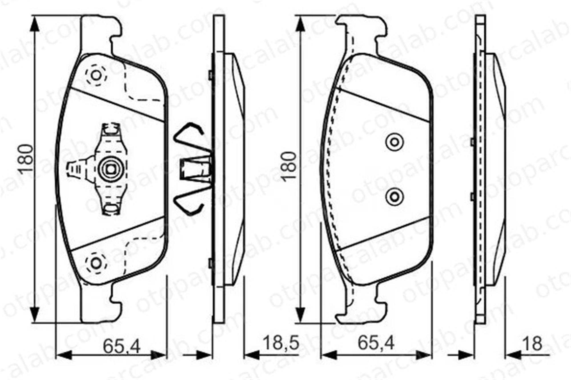 MGA 55661 Fren Disk Balata Ön FORD KUGA II TOURNEO CONNECT / GRAND TOURNEO CONNECT V408 MPV BV612K021AC 1775091