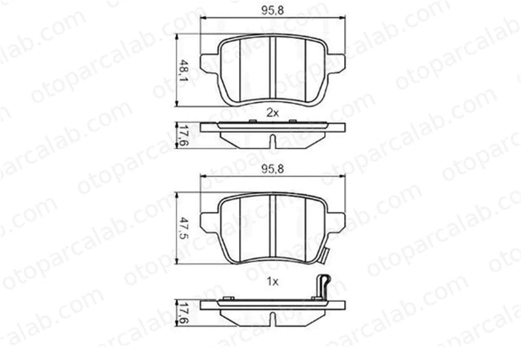 MGA 55676 Fren Disk Balata Arka FIAT TIPO Station wagon OPEL CORSA E 77366595 68211493AA