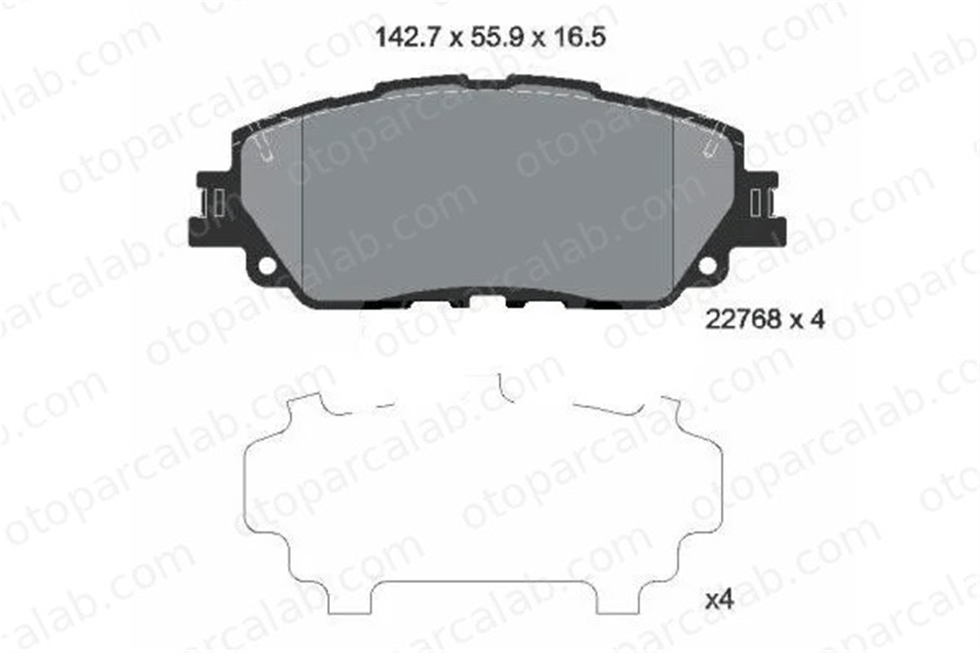 MGA 55755 Fren Disk Balata Ön TOYOTA CAMRY RAV 4 V 446576010 04465-76010