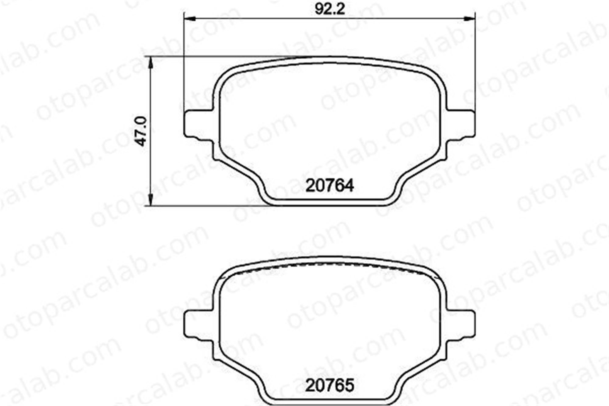 MGA 55757 Fren Disk Balata Arka PEUGEOT PARTNER Kasa/büyük limuzin CITROËN BERLINGO Kasa/büyük limuzin 155255394 1635254980