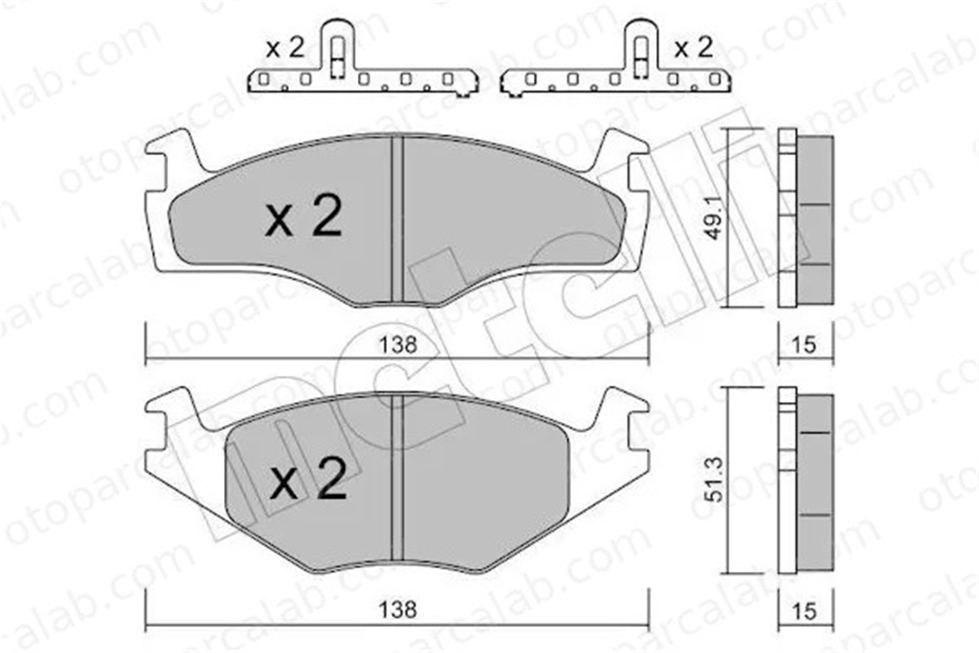 MGA 55813 Fren Disk Balata Ön VW GOLF II GOLF I Cabriolet 191698151G 171615115A