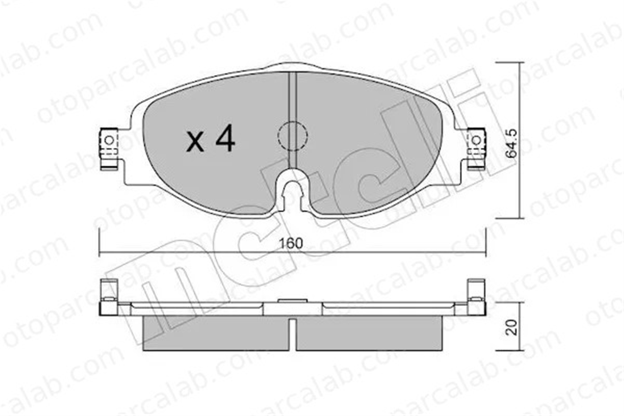 MGA 55851 Fren Disk Balata Ön AUDI A3 Limousine A3 Sportback 2K5698151A 2K5698151