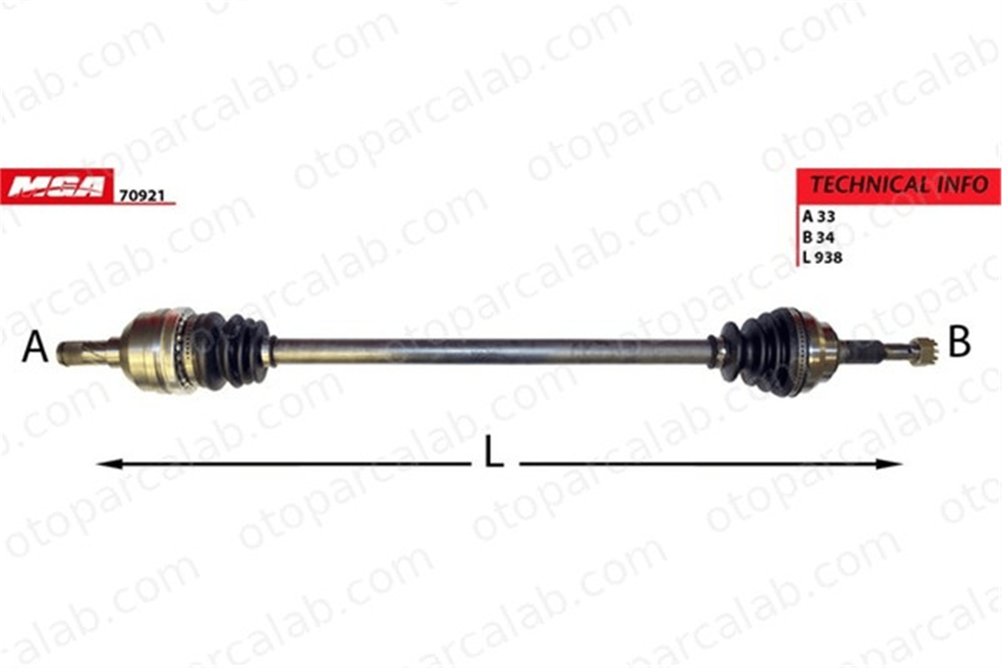 MGA 70921 Aks Komple Ön Sağ OPEL VECTRA A VECTRA A Hatchback 374144 374184