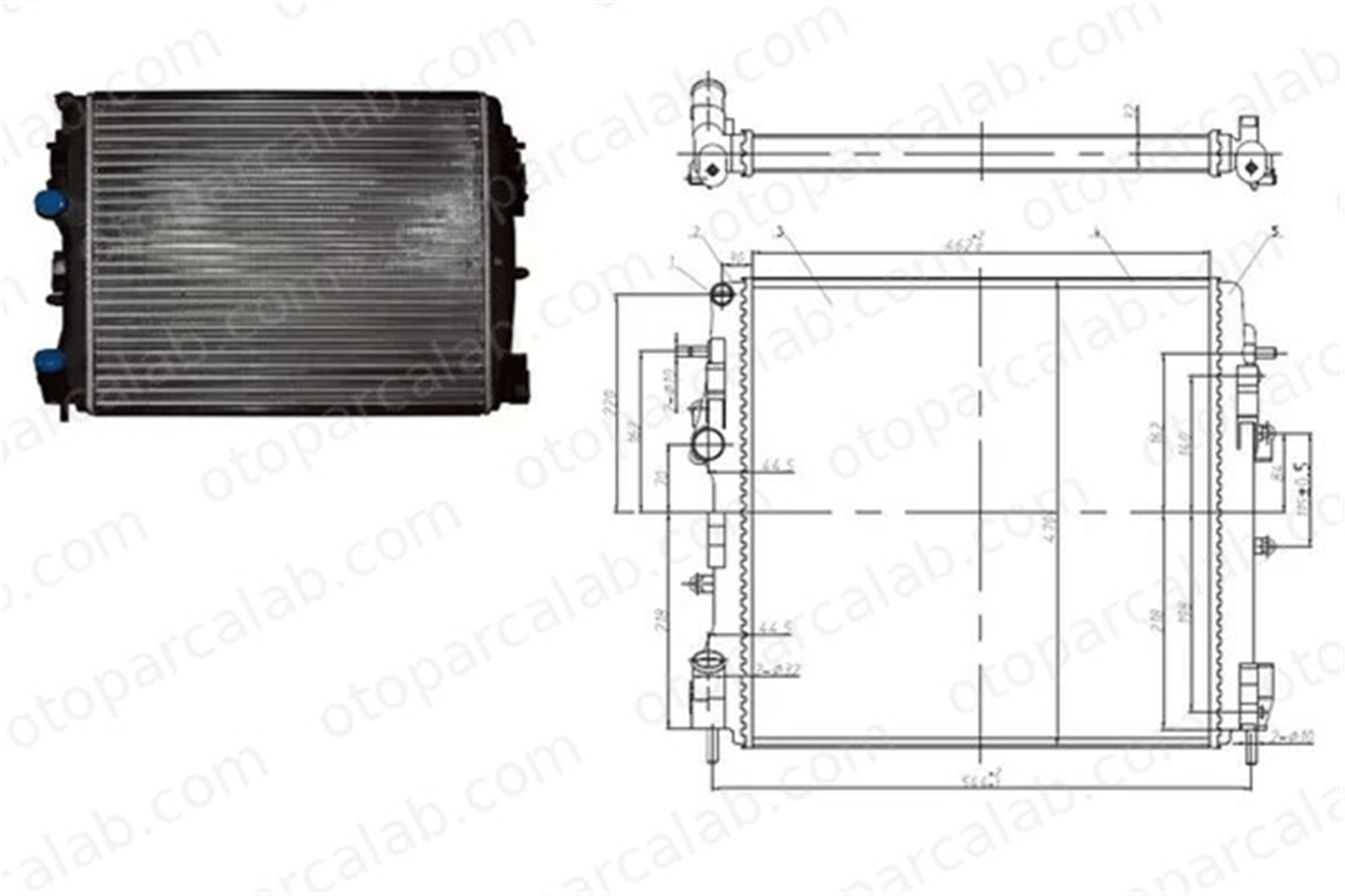MGA 80449 Su Radyatörü FIAT TIPO Hatchback TIPO Station wagon 52015588 52052220