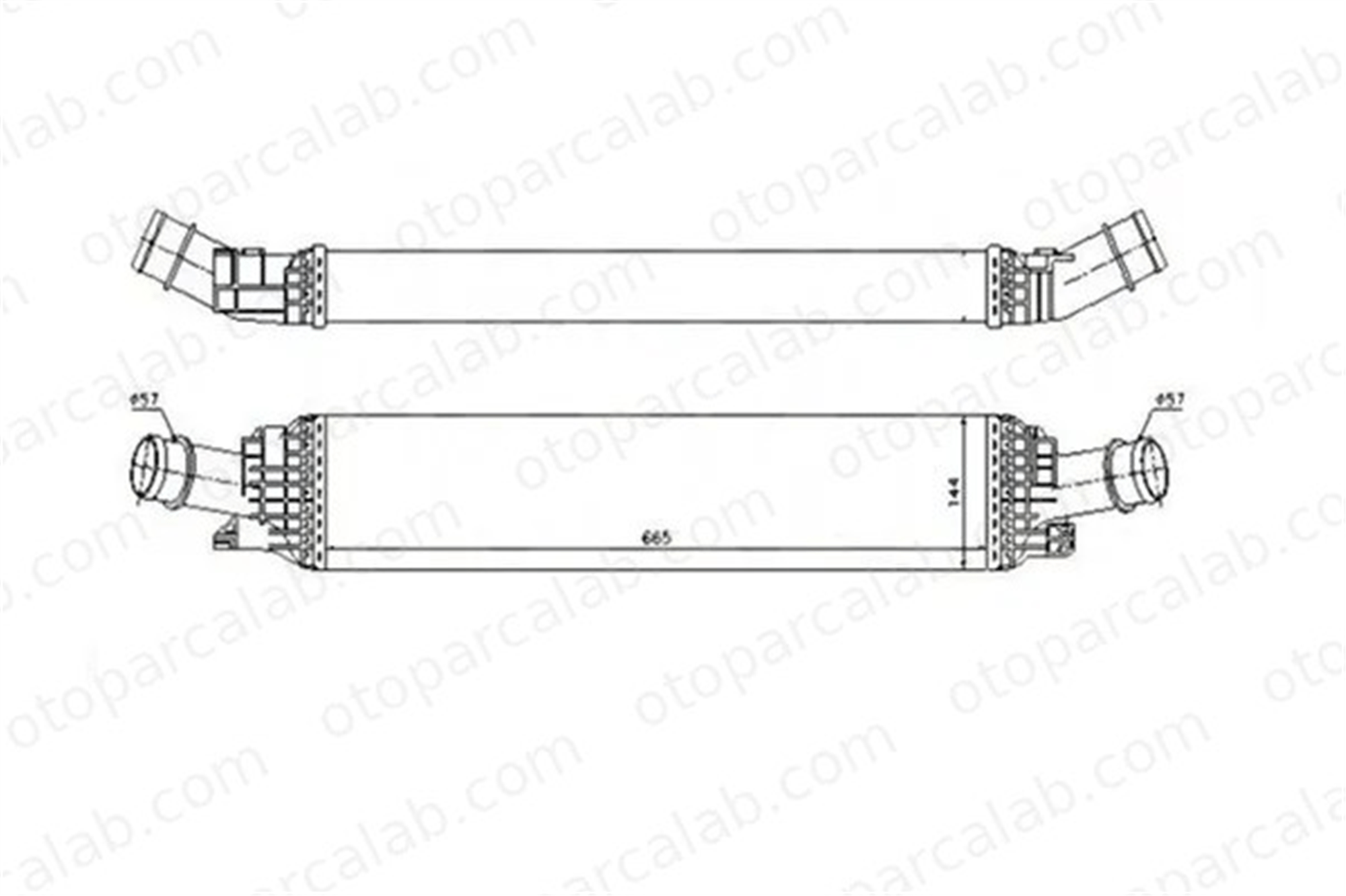 MGA 80568 Turbo Radyatörü AUDI A4 B8 A4 B8 Avant 8K0145805G 8K0145805L