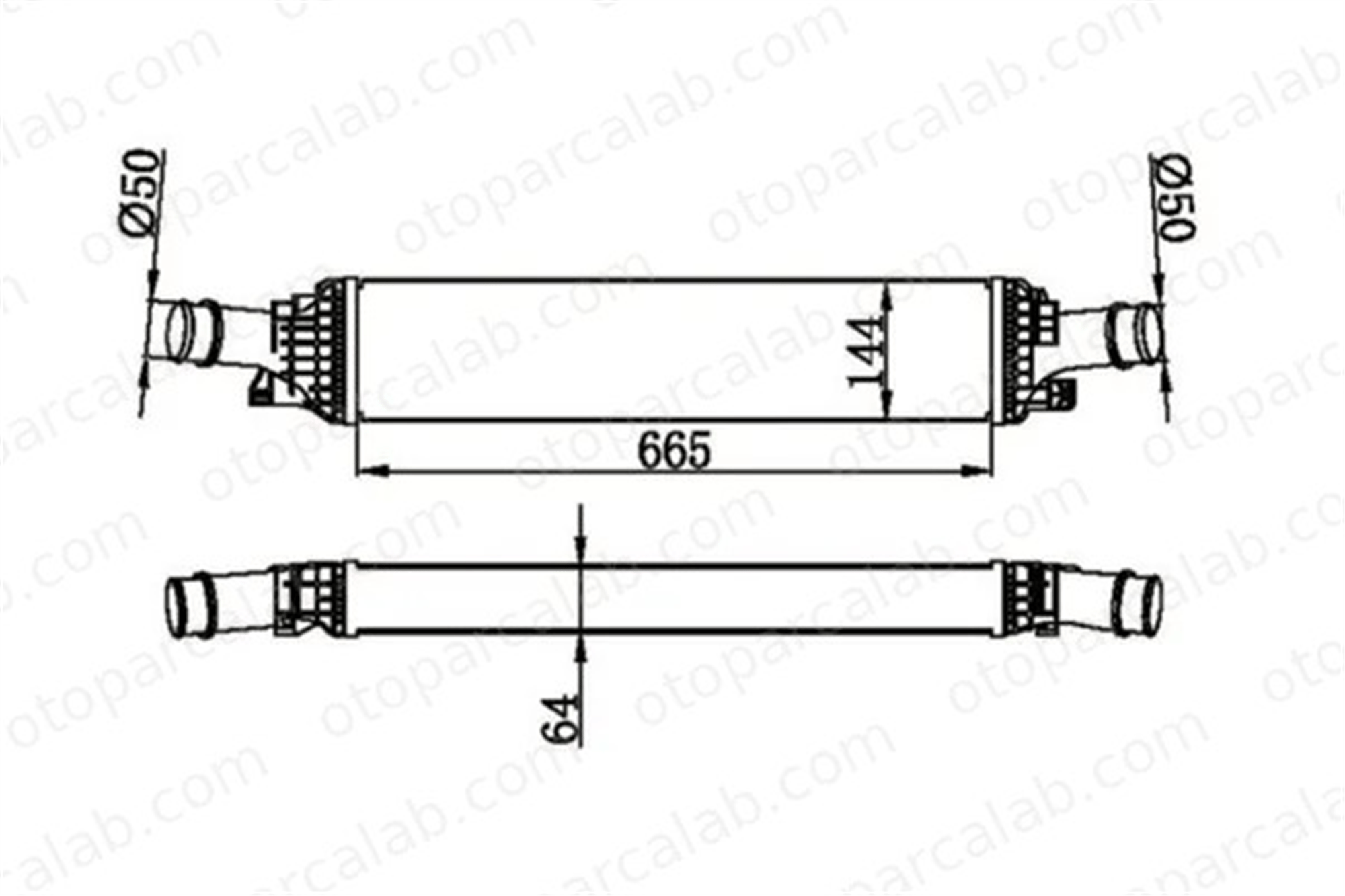 MGA 80579 Turbo Radyatörü AUDI A4 B8 A4 B8 Avant 8K0145805G 8K0145805L