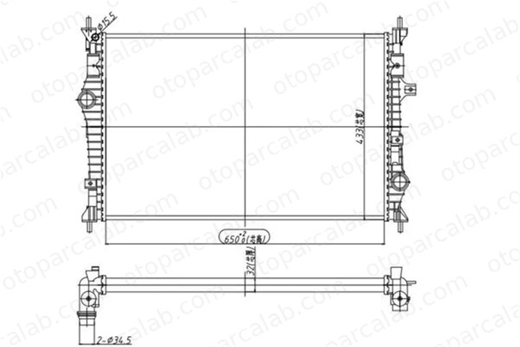 MGA 80746 Su Radyatörü FIAT MAREA BRAVO I 46534995 K46534995