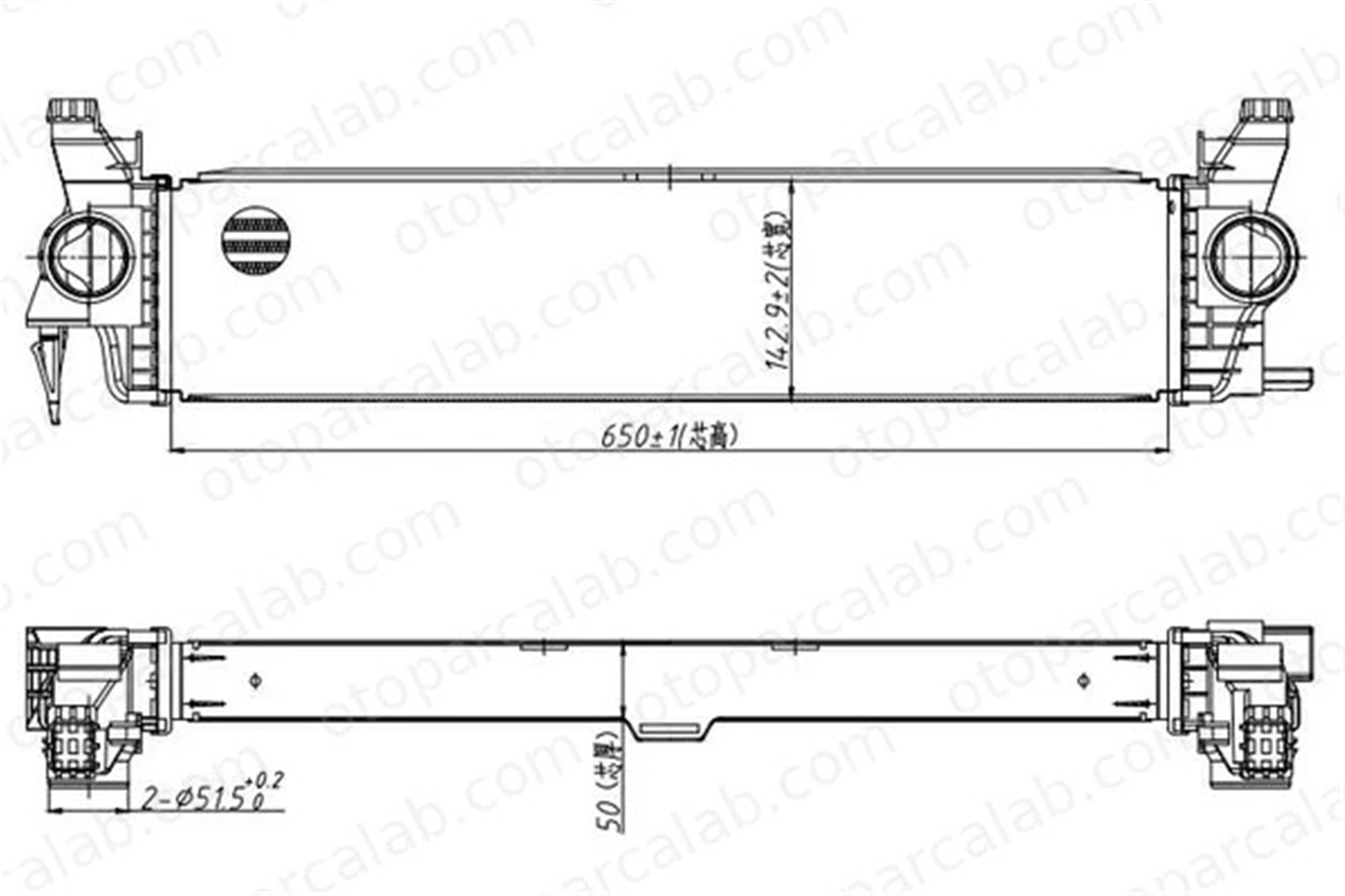 MGA 80915 Turbo Radyatörü MERCEDES-BENZ VITO Mixto VITO Panelvan/Van 4475010501 A4475010501