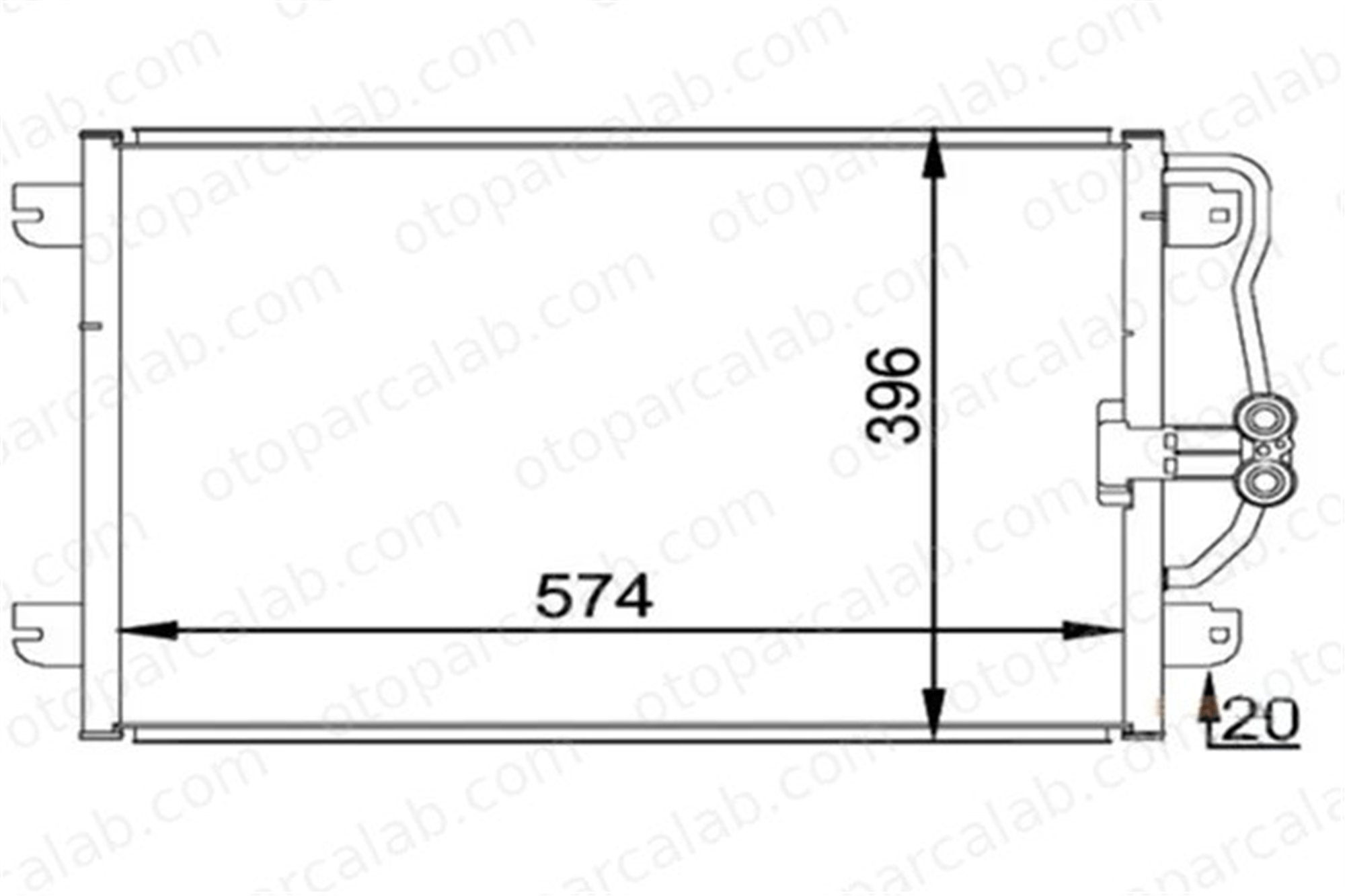 MGA 82120 Klima Radyatörü RENAULT MEGANE I Classic MEGANE I 7700432392 7700425843