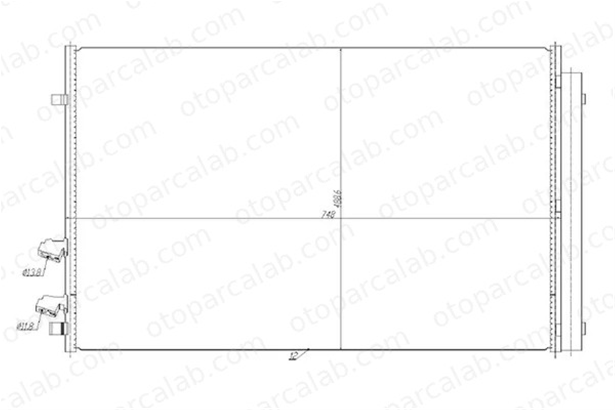 MGA 82433 Klima Radyatörü VW CRAFTER Panelvan/Van CRAFTER Platform şasi 2N0820411 2N0820411A
