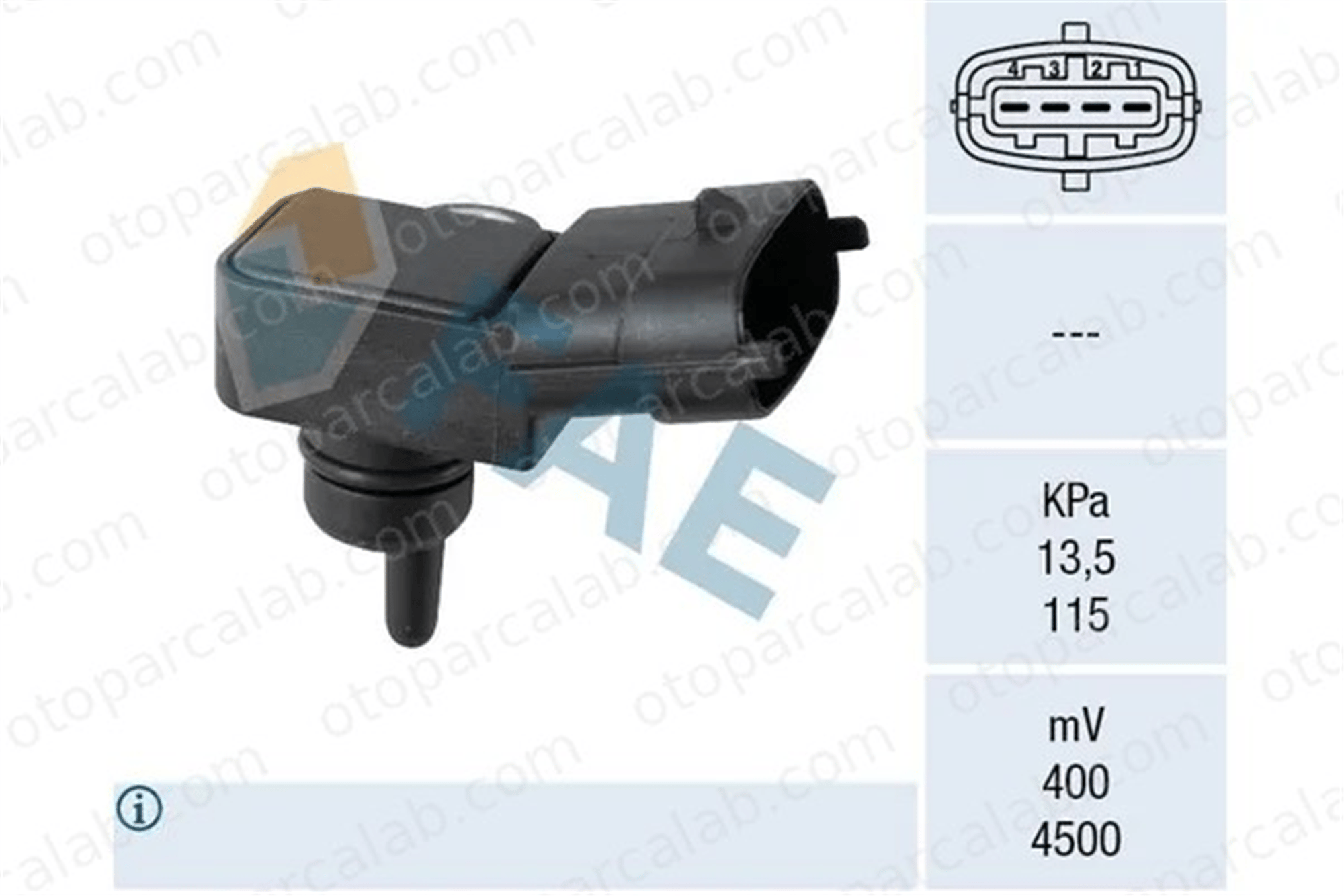 MOBIS 393002B000 MAP Sensörü HYUNDAI i30 i30 Station wagon 393002B000 138236