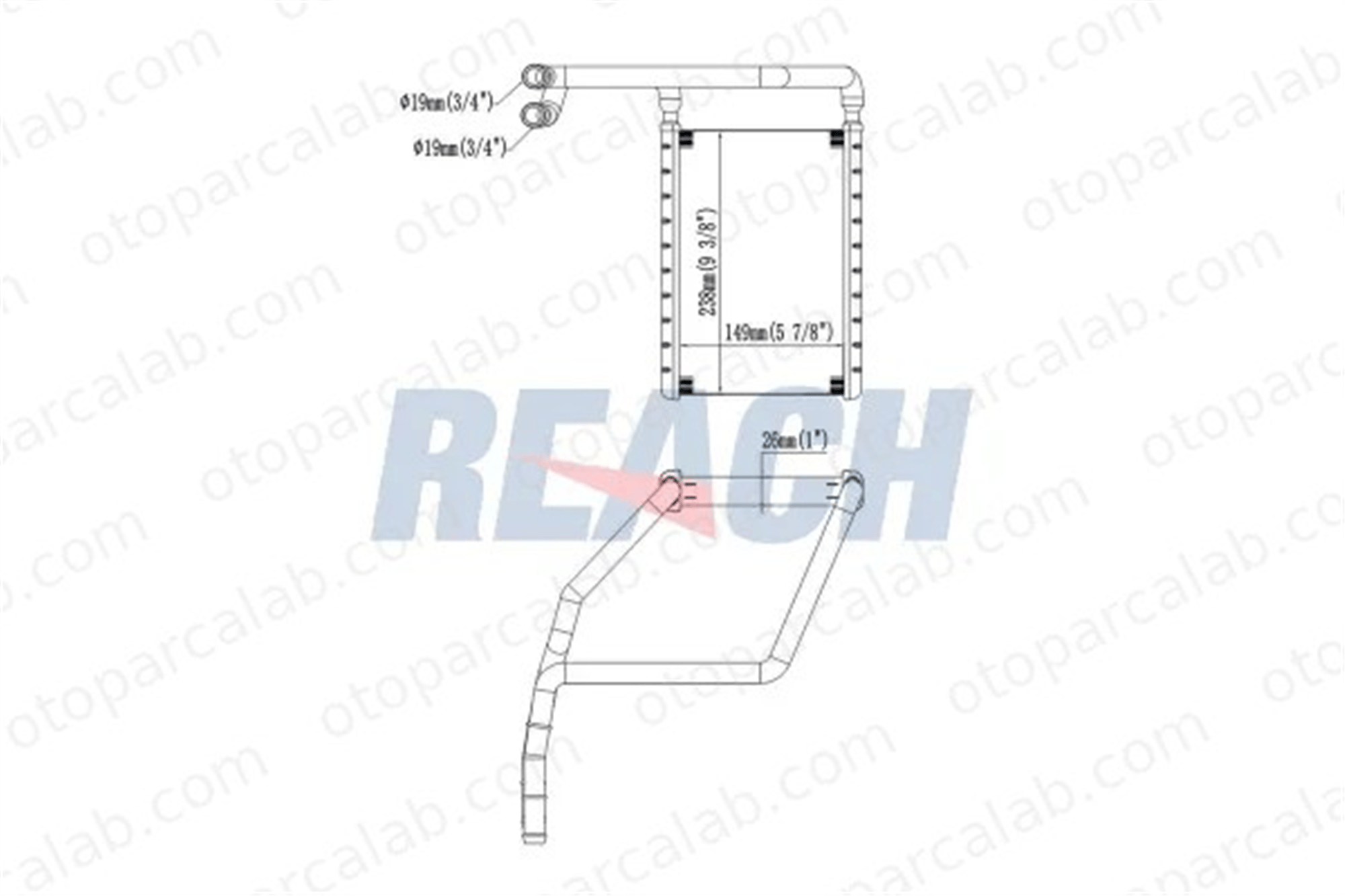 MOCA HC3396 Kalorifer Radyatörü FORD TRANSIT V363 Panelvan/Van TRANSIT V363 Platform şasi BK2118B539AA 1768439