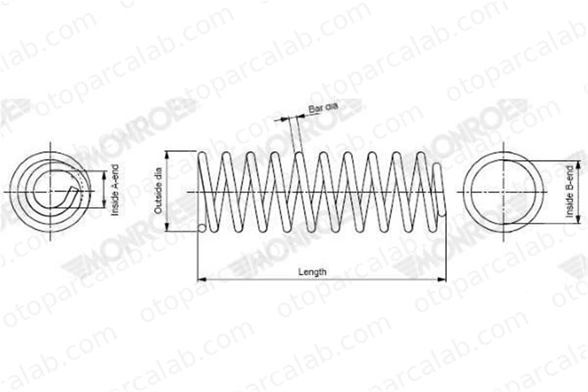 MONROE SP3448 Helezon Yayı Ön MERCEDES-BENZ E-SERISI T-Model E-SERISI A2113210404 2113210404