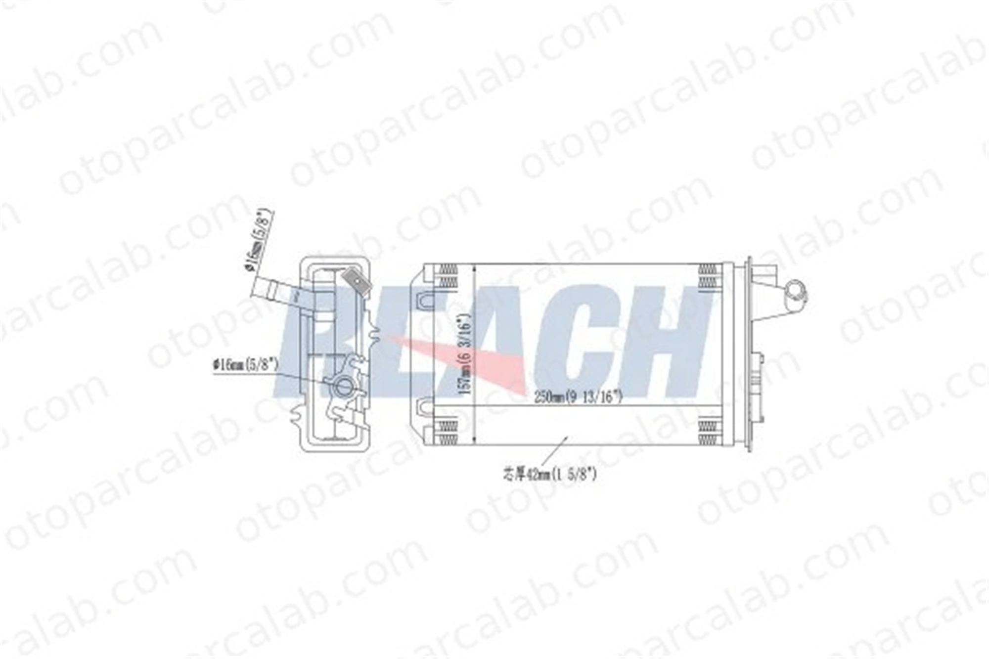 MOTORTEC TMP0207 Kalorifer Radyatörü FIAT TIPO LANCIA DEDRA 7754065 40527211