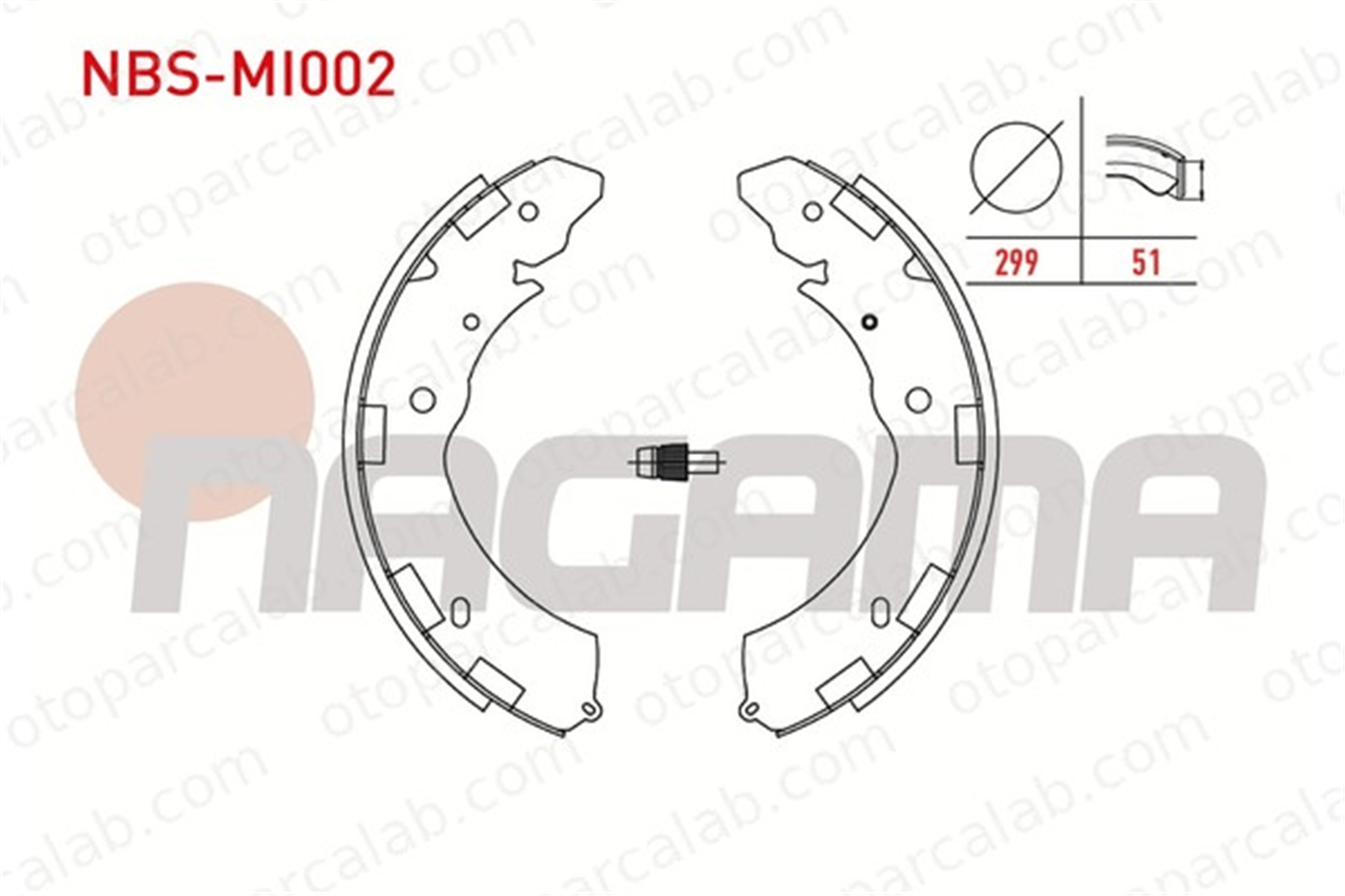 NAGAMA NBS-MI002 Fren Pabuçlu Balata Arka MITSUBISHI L200 / TRITON FIAT FULLBACK Pick-up 4600A106 6000609726