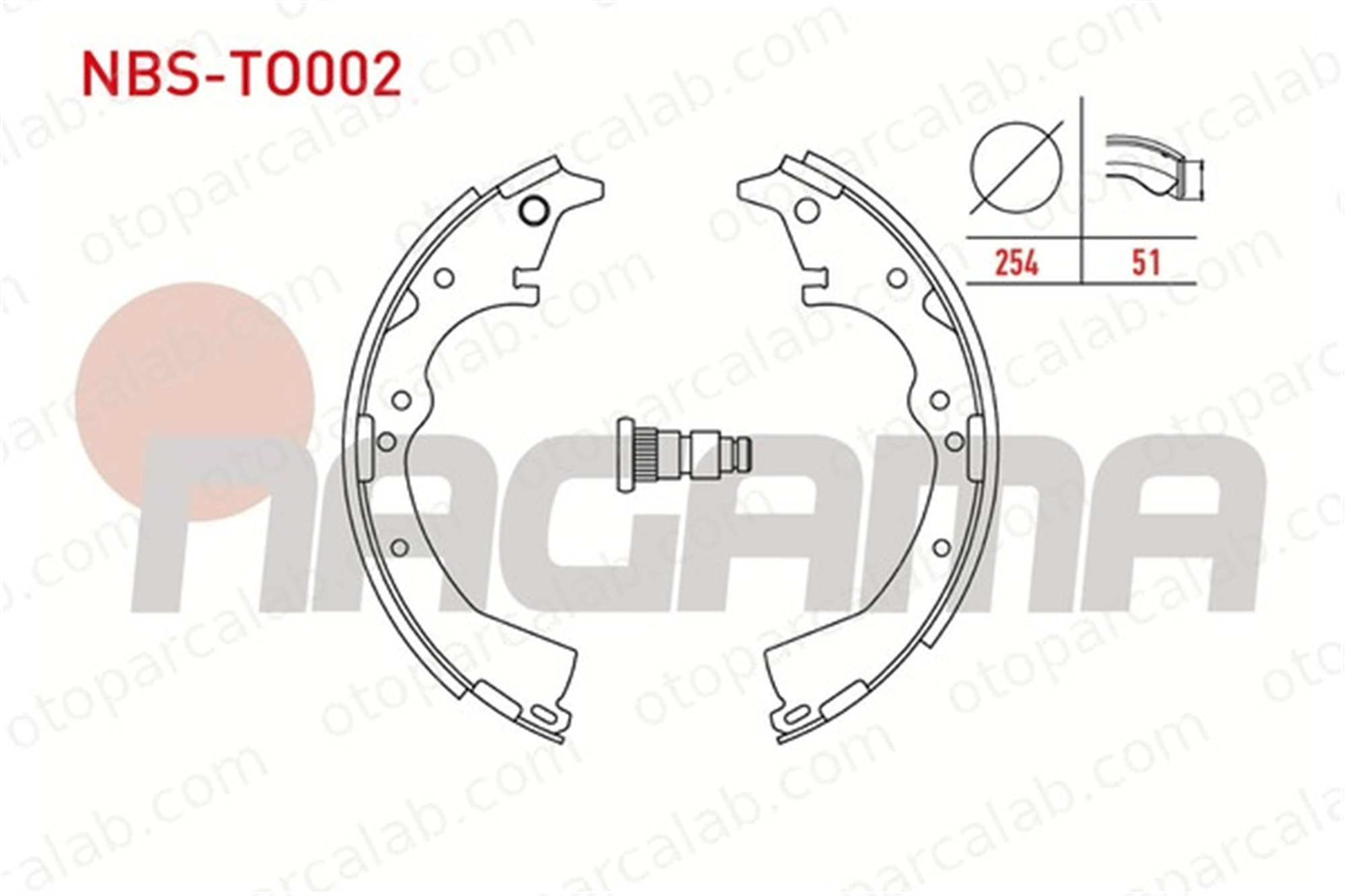 NAGAMA NBS-TO002 Fren Pabuçlu Balata Arka TOYOTA LAND CRUISER HILUX V Pick-up 449726061 449526091