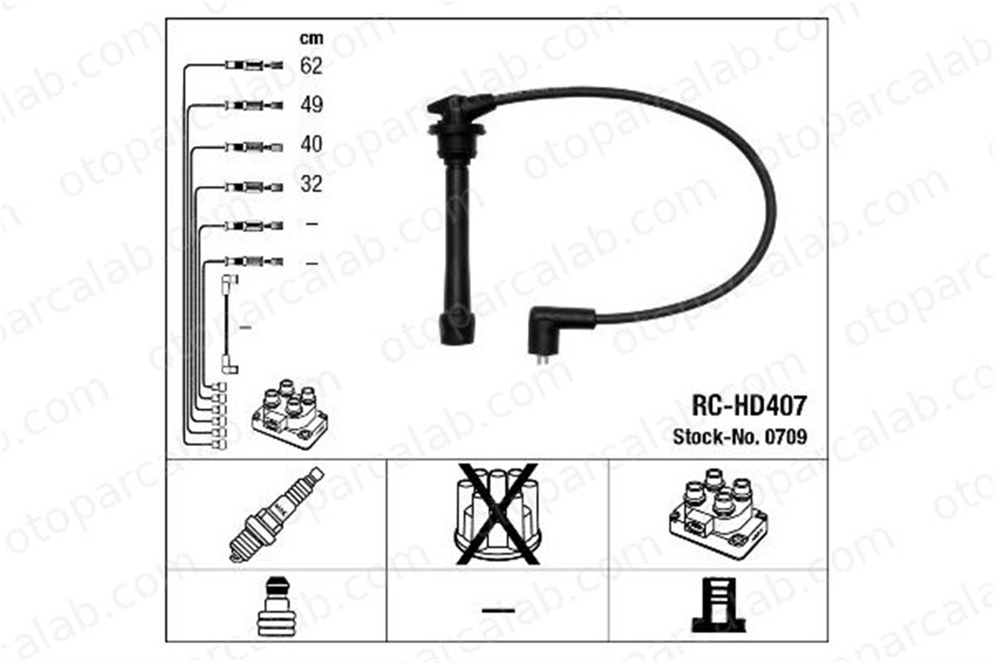 NGK 0709 Buji Kablosu HYUNDAI ELANTRA III ELANTRA III Sedan 2750123B00 2750123B70