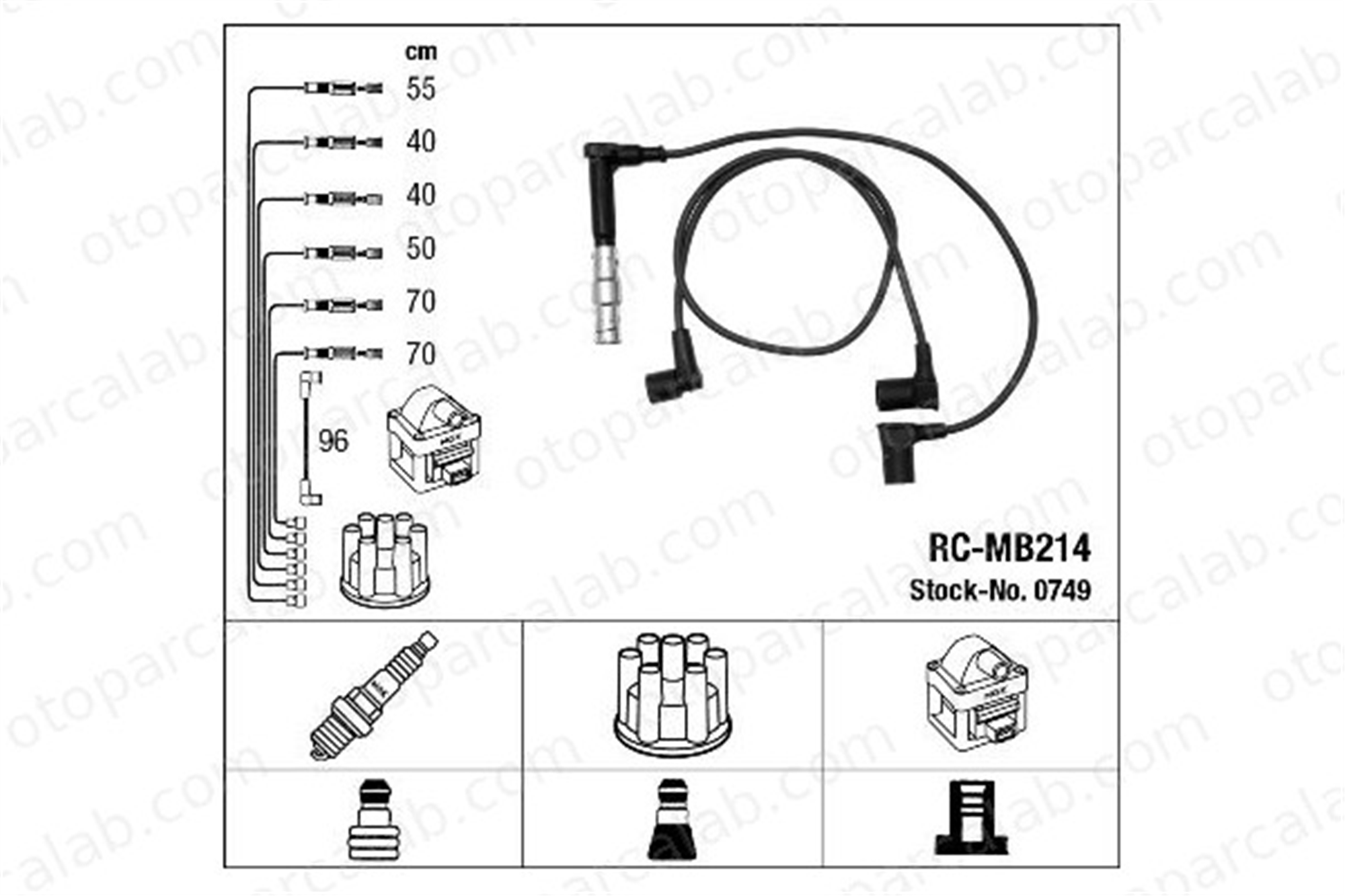 NGK 0749 Buji Kablosu MERCEDES-BENZ 124 Cabrio 124 Coupe A1101591818 ZEF597